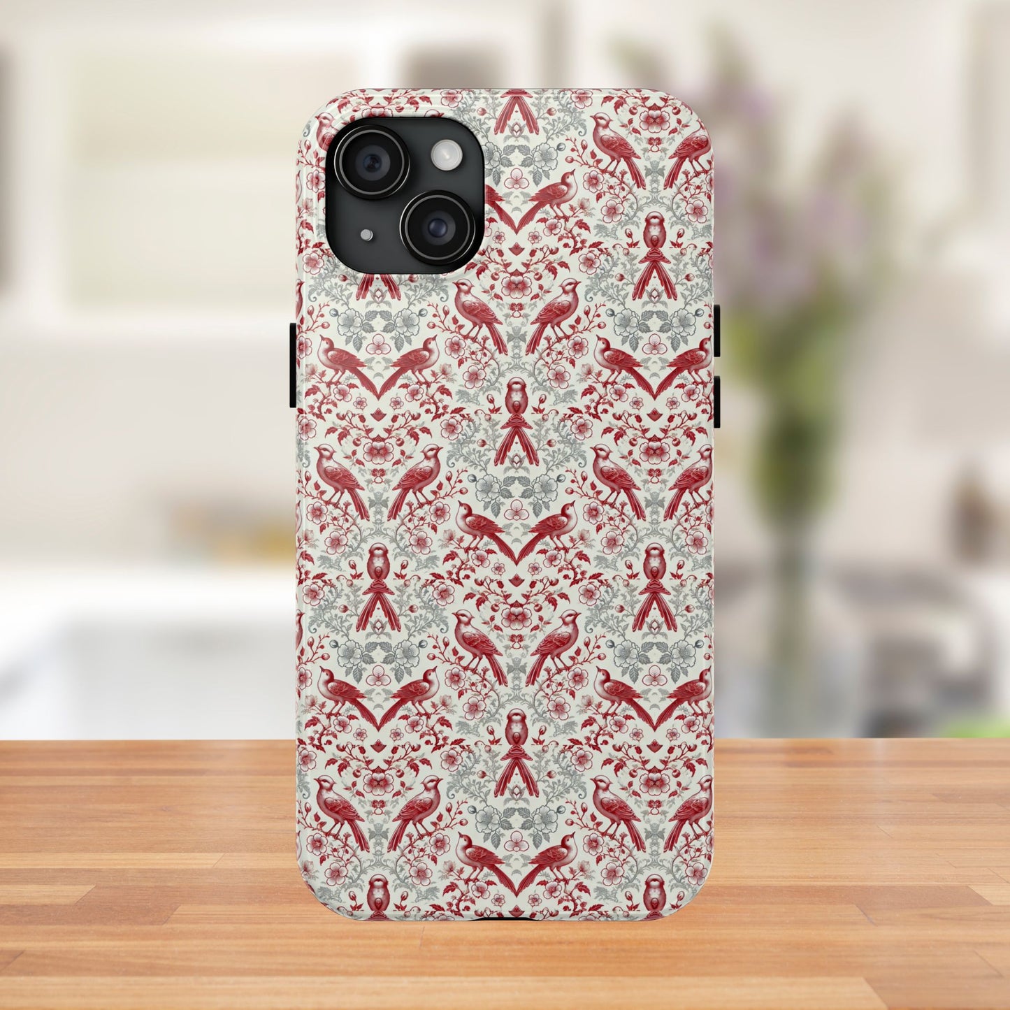 Vintage Bird & Floral Phone Case | Elegant Nature-Inspired iPhone & Samsung Case | Protective & Stylish Slim or Tough Case