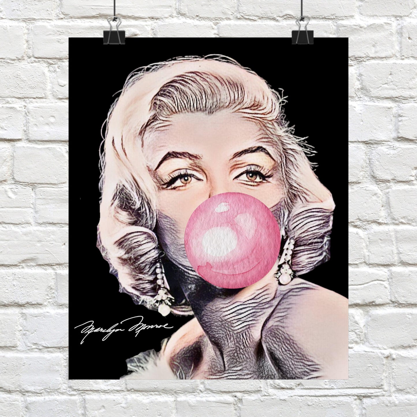 Marilyn Monroe Bubblegum Poster - Iconic and Playful Wall Art