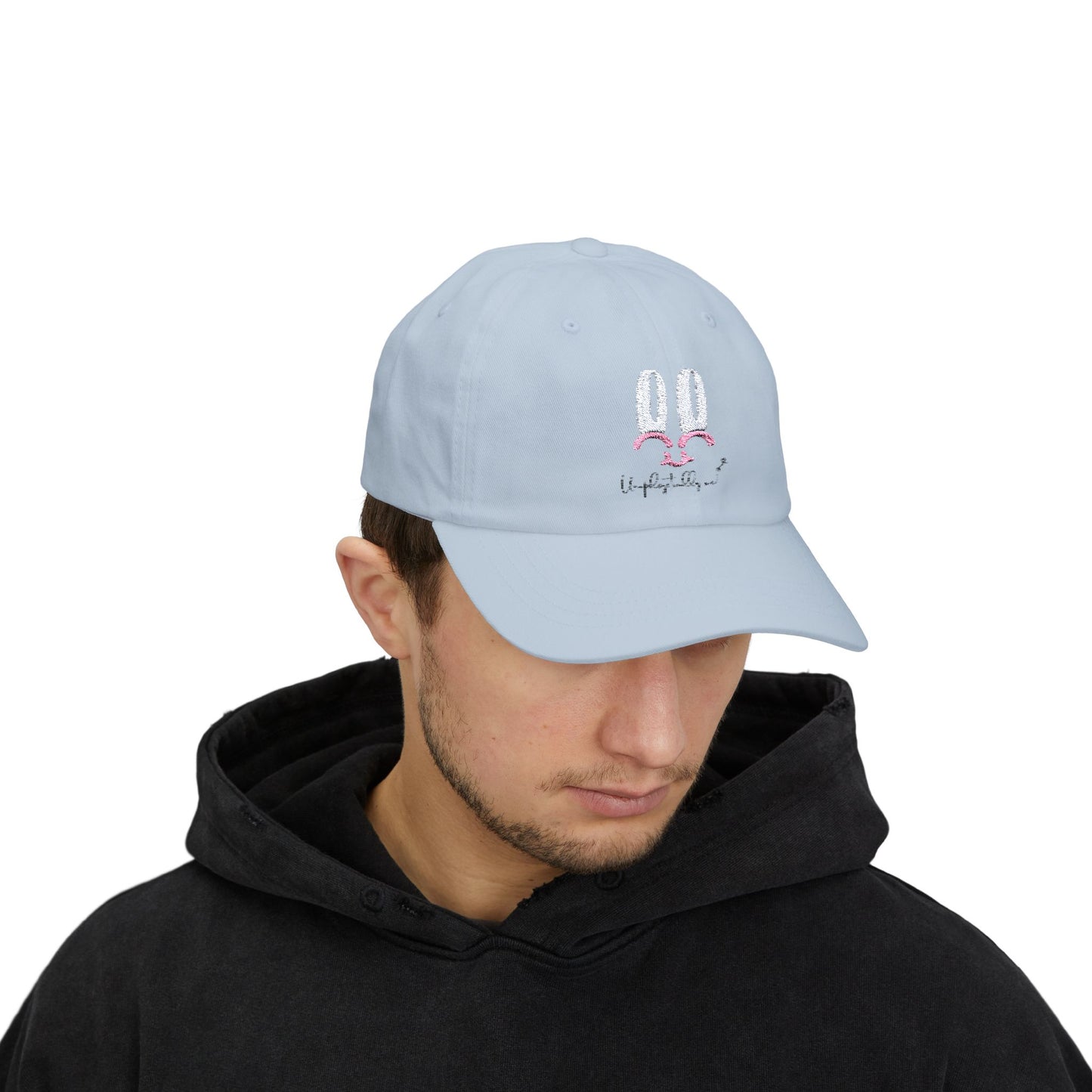 Bunny Design Classic Dad Hat - Unapologetically Me Collection (White, Black, Khaki, Light Blue)