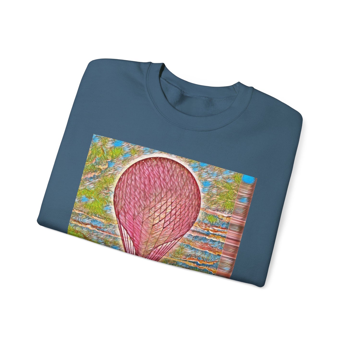 Up, Up, and Away Whimsical Pink Hot Air Balloon Sweatshirt