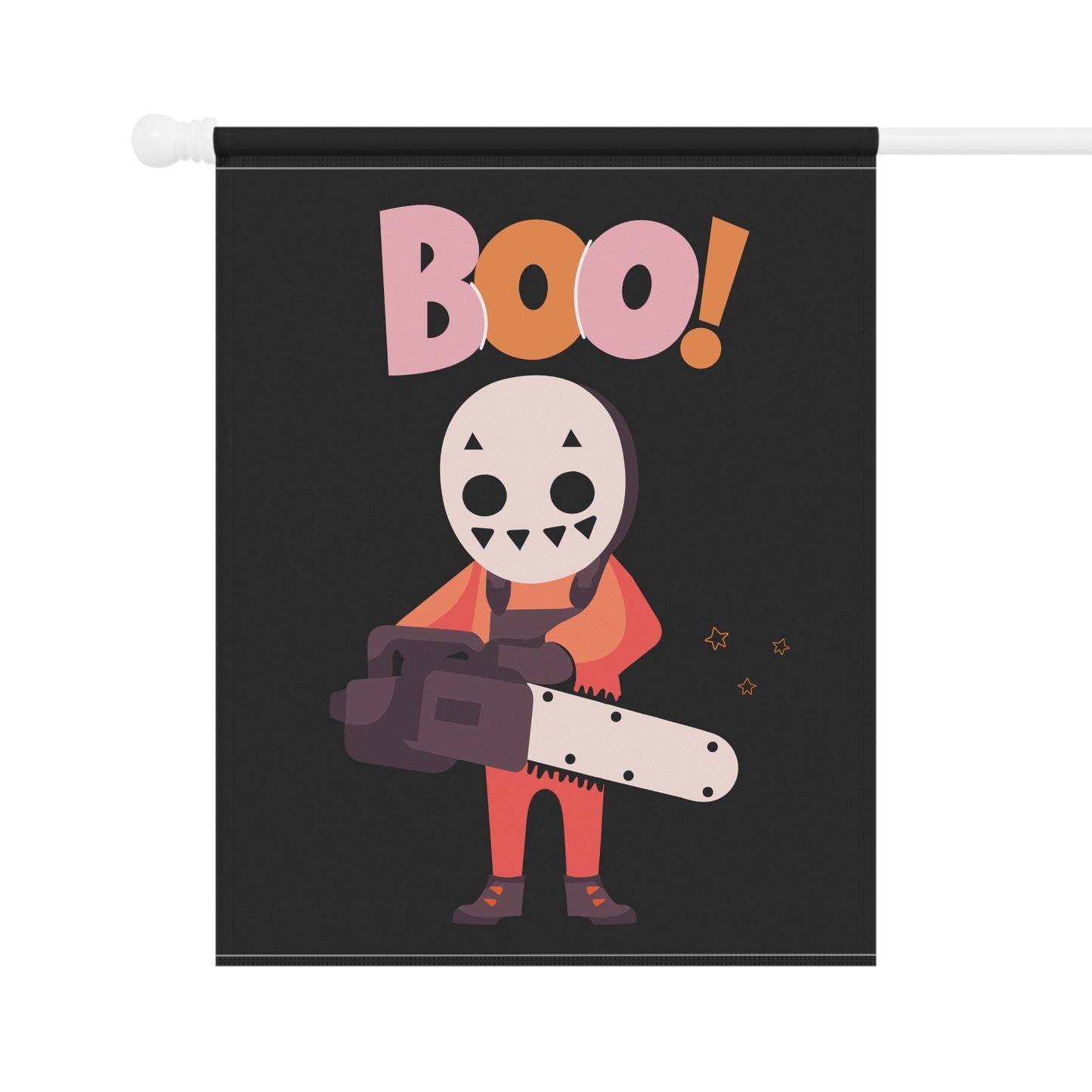 Boo! Halloween Garden Flag | 100% Poly Poplin-Canvas | Double-Sided Design