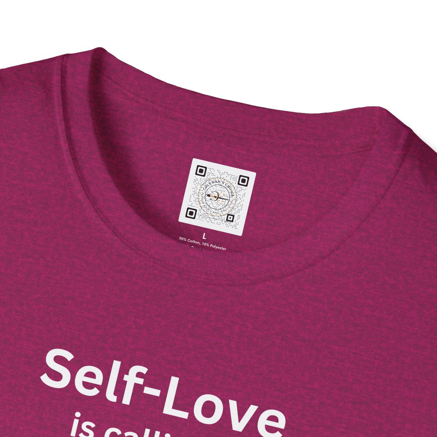 Self-Love is Calling... And I Must Embrace It Boho T-Shirt (With Back Message)