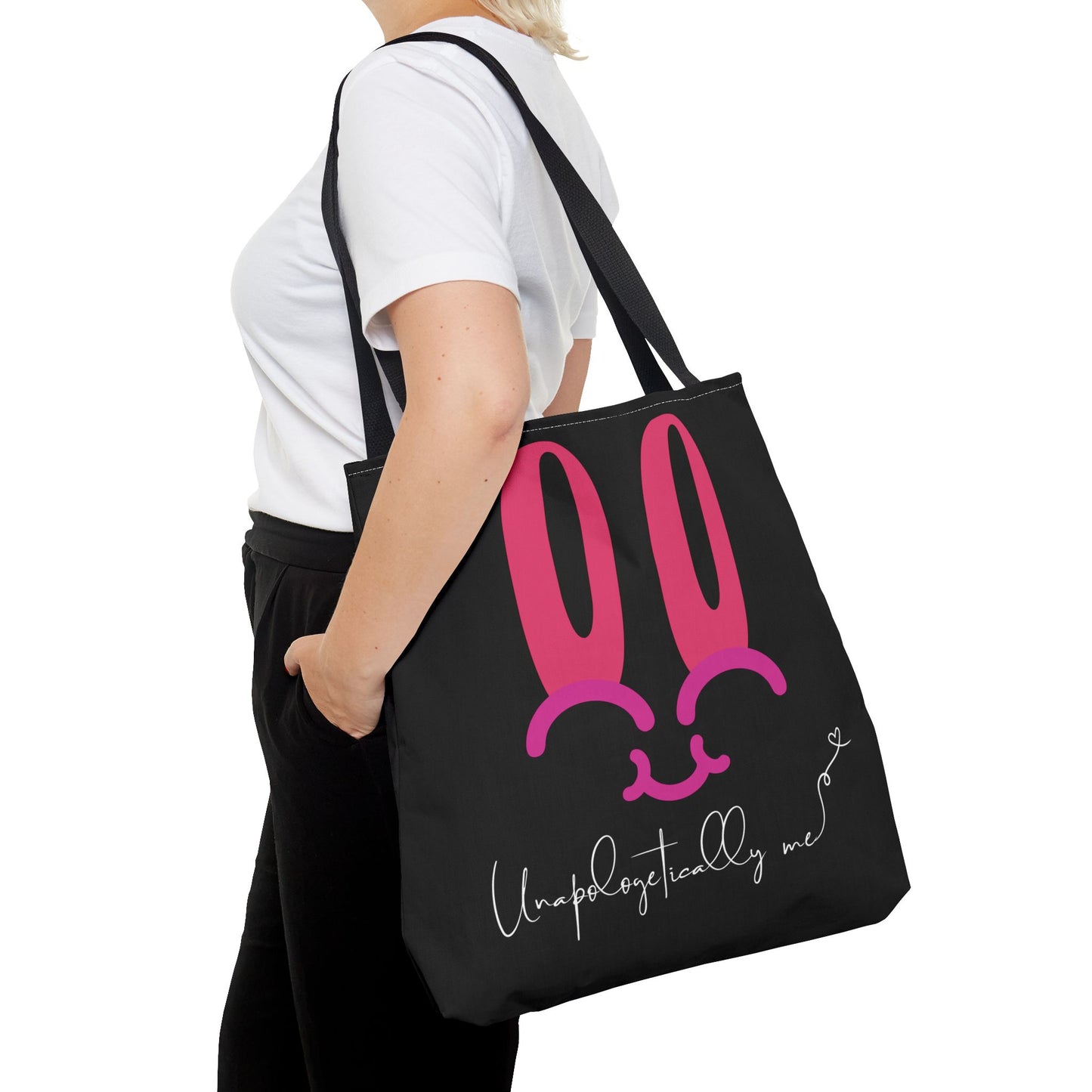 "Unapologetically Me" Bunny Face Tote Bag - Stylish and Fun!