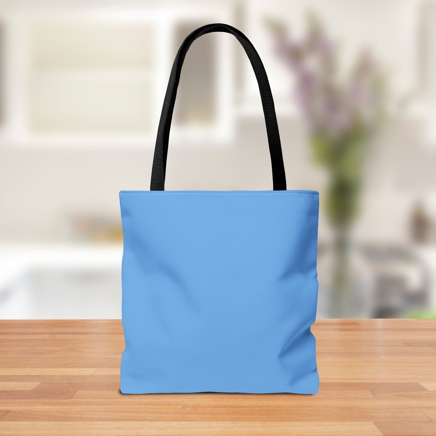 Back view of the tote bag with a plain design, showcasing the clean look.