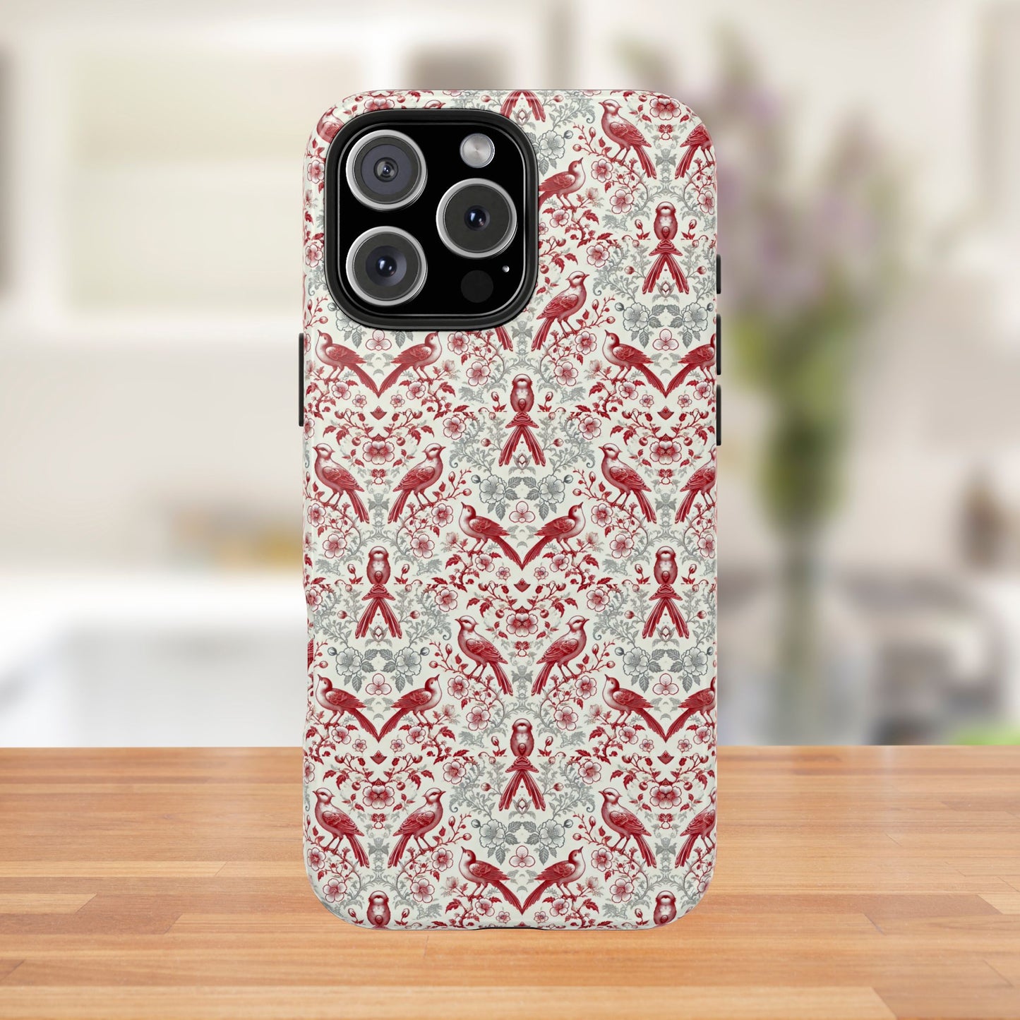 Vintage Bird & Floral Phone Case | Elegant Nature-Inspired iPhone & Samsung Case | Protective & Stylish Slim or Tough Case