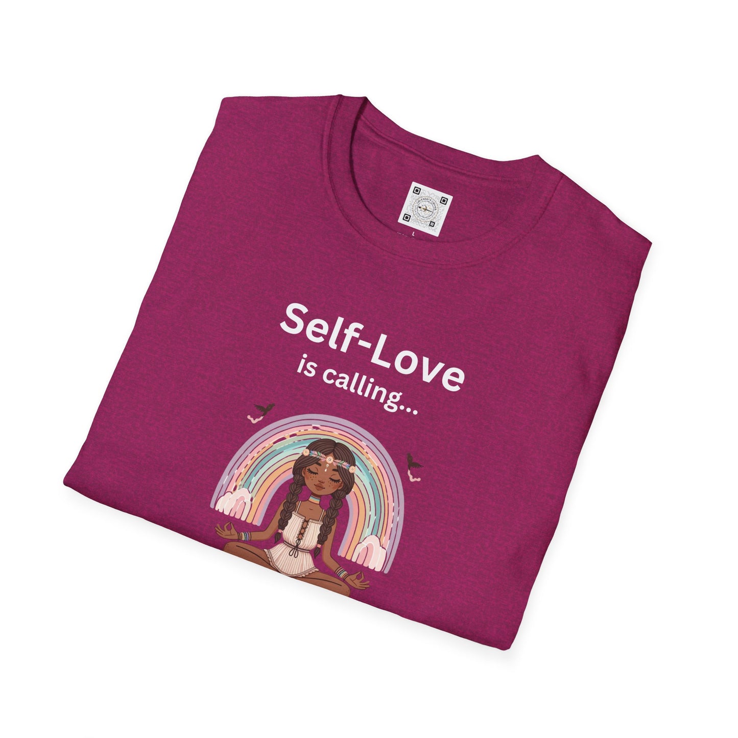 Self-Love is Calling... And I Must Embrace It Boho T-Shirt (With Back Message)