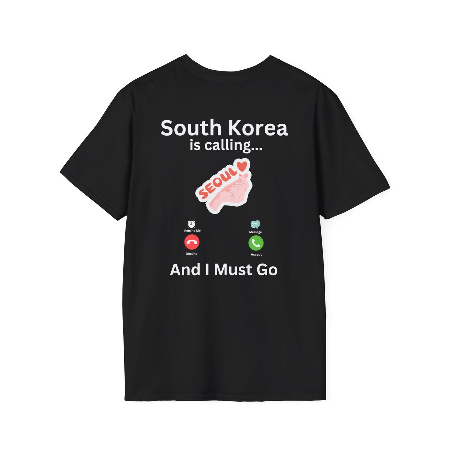 South Korea is Calling T-Shirt | Seoul Travel Tee | Front & Back Design | XS-5XL