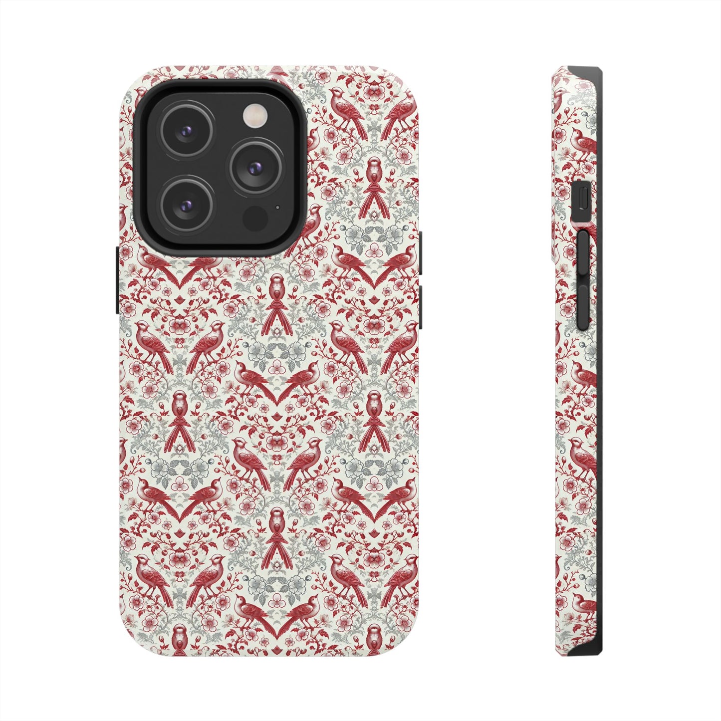 Vintage Bird & Floral Phone Case | Elegant Nature-Inspired iPhone & Samsung Case | Protective & Stylish Slim or Tough Case