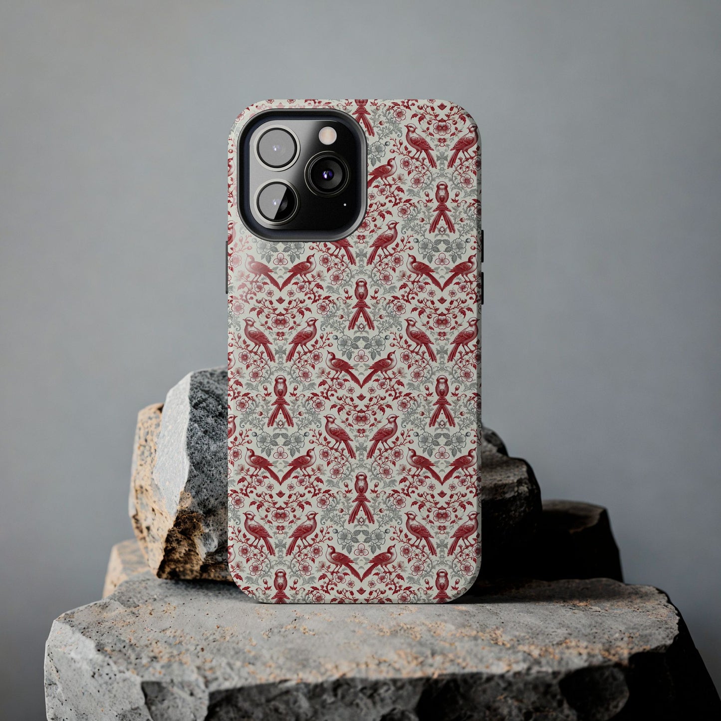 Vintage Bird & Floral Phone Case | Elegant Nature-Inspired iPhone & Samsung Case | Protective & Stylish Slim or Tough Case