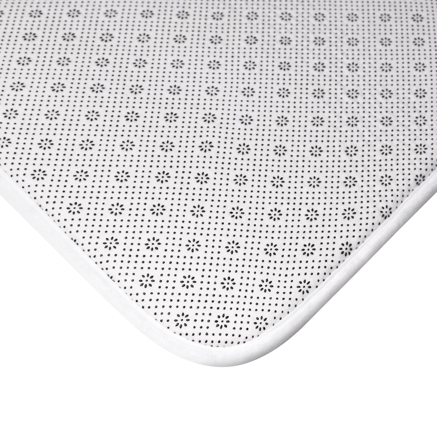 Elegant Floral Bath Mat featuring Chinese Ornament Design by Owen Jones