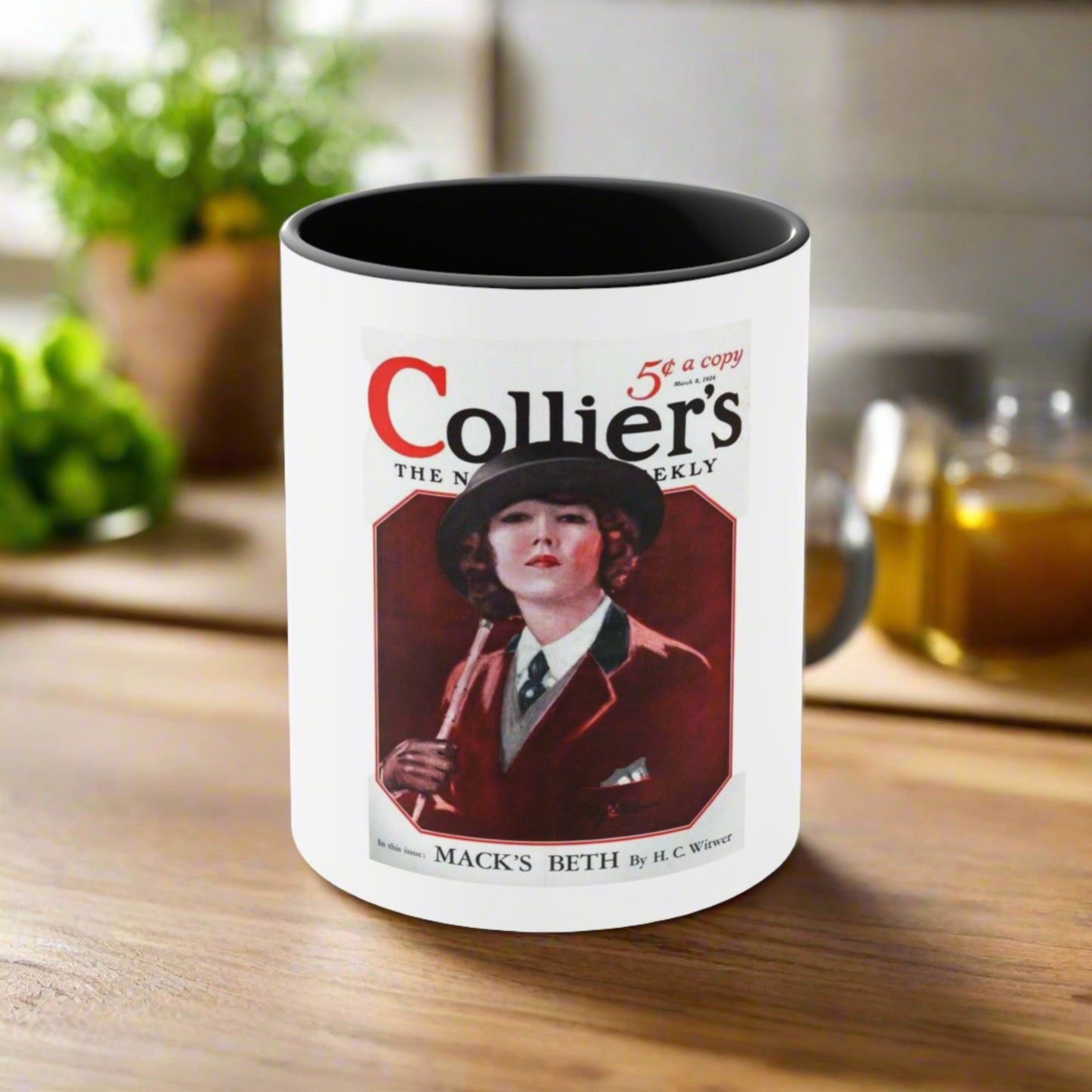 Vintage Collier's Magazine Cover Mug - March 6, 1926