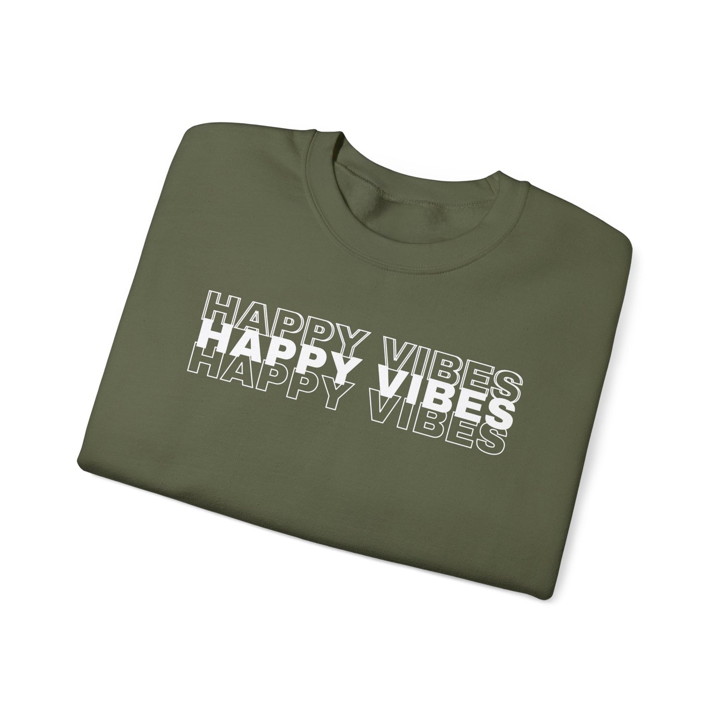 Happy Vibes Sweatshirt - Unisex Cozy Motivational Crewneck