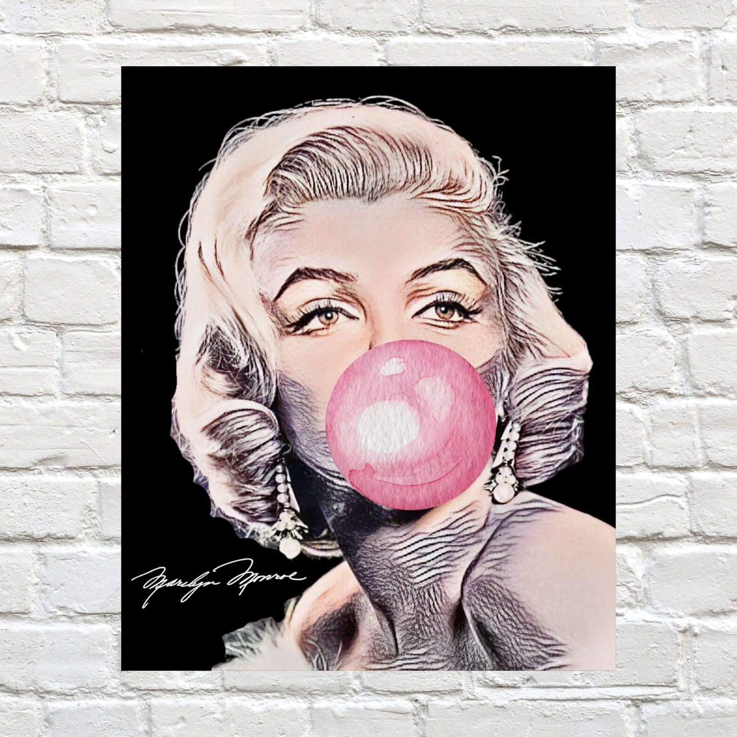 Marilyn Monroe Bubblegum Poster - Iconic and Playful Wall Art
