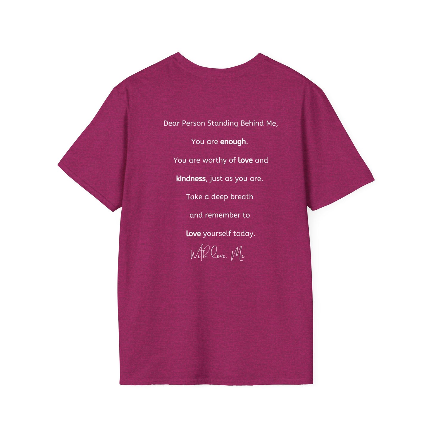 Self-Love is Calling... And I Must Embrace It Boho T-Shirt (With Back Message)