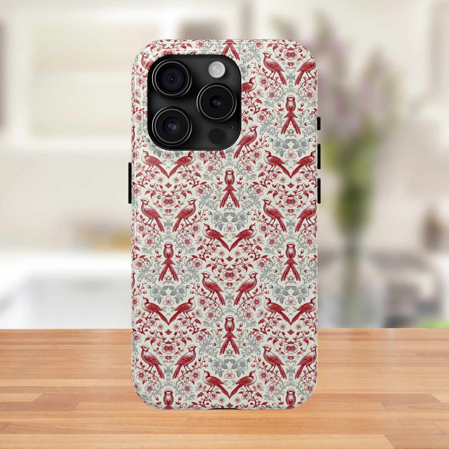 Vintage Bird & Floral Phone Case | Elegant Nature-Inspired iPhone & Samsung Case | Protective & Stylish Slim or Tough Case