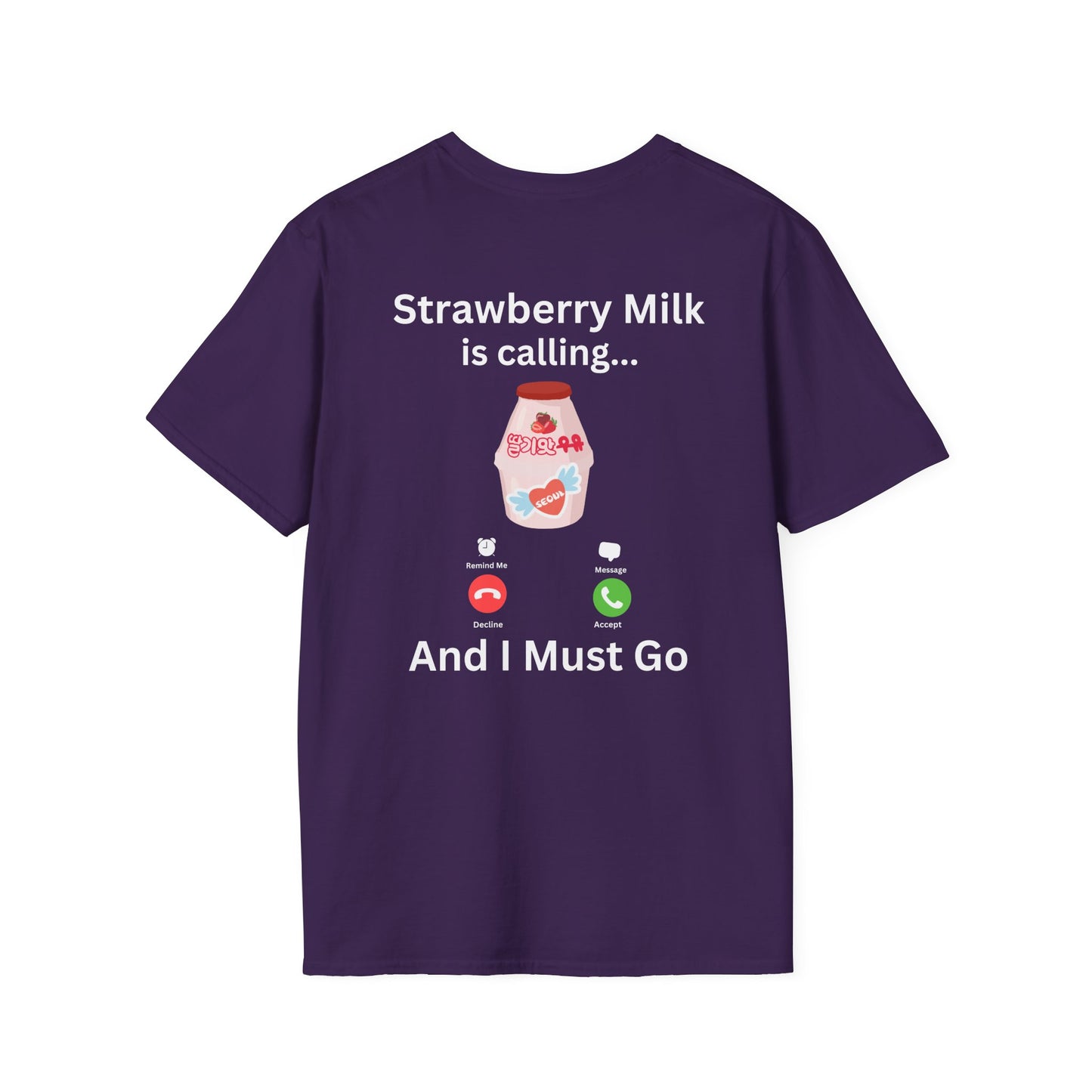 Strawberry Milk is Calling T-Shirt – Fun South Korean Culture Tee | S-5XL