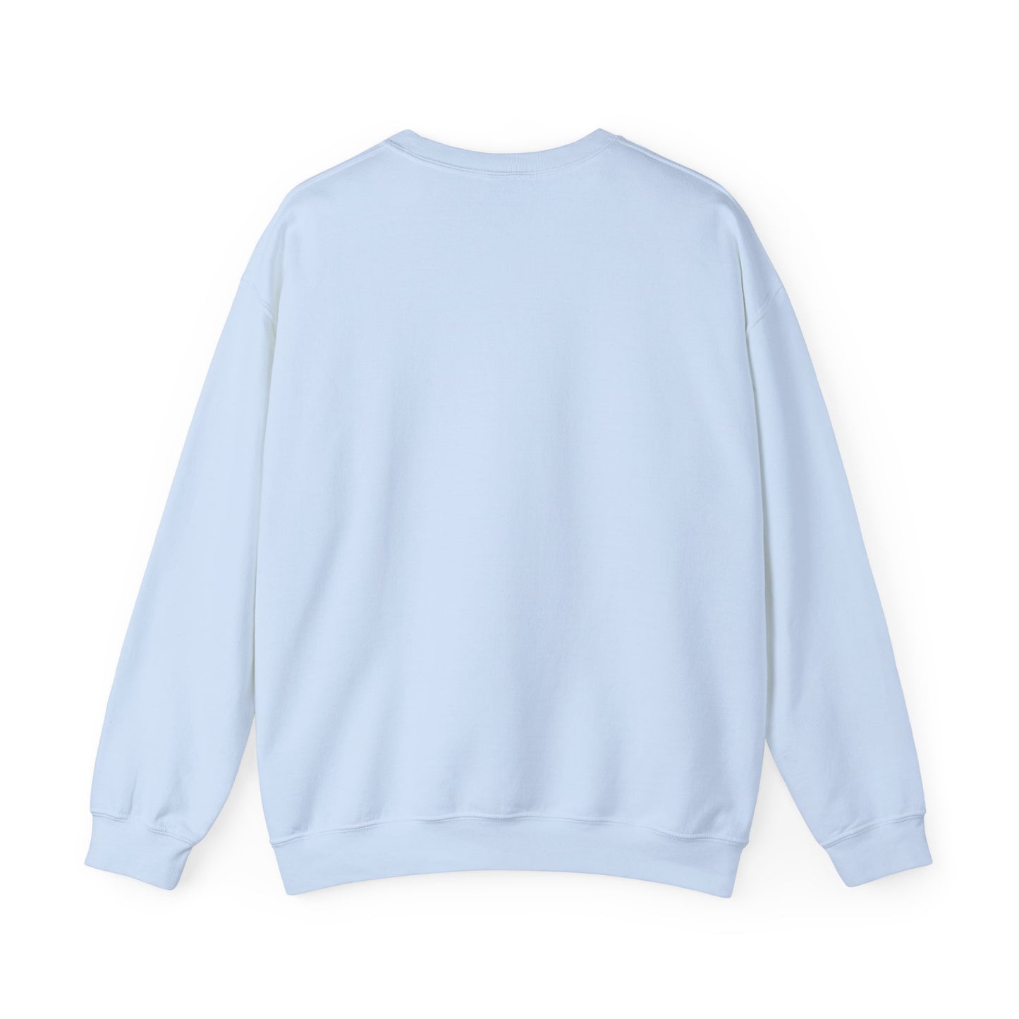 Back view of the black sweatshirt, displaying a clean, solid color with no design.