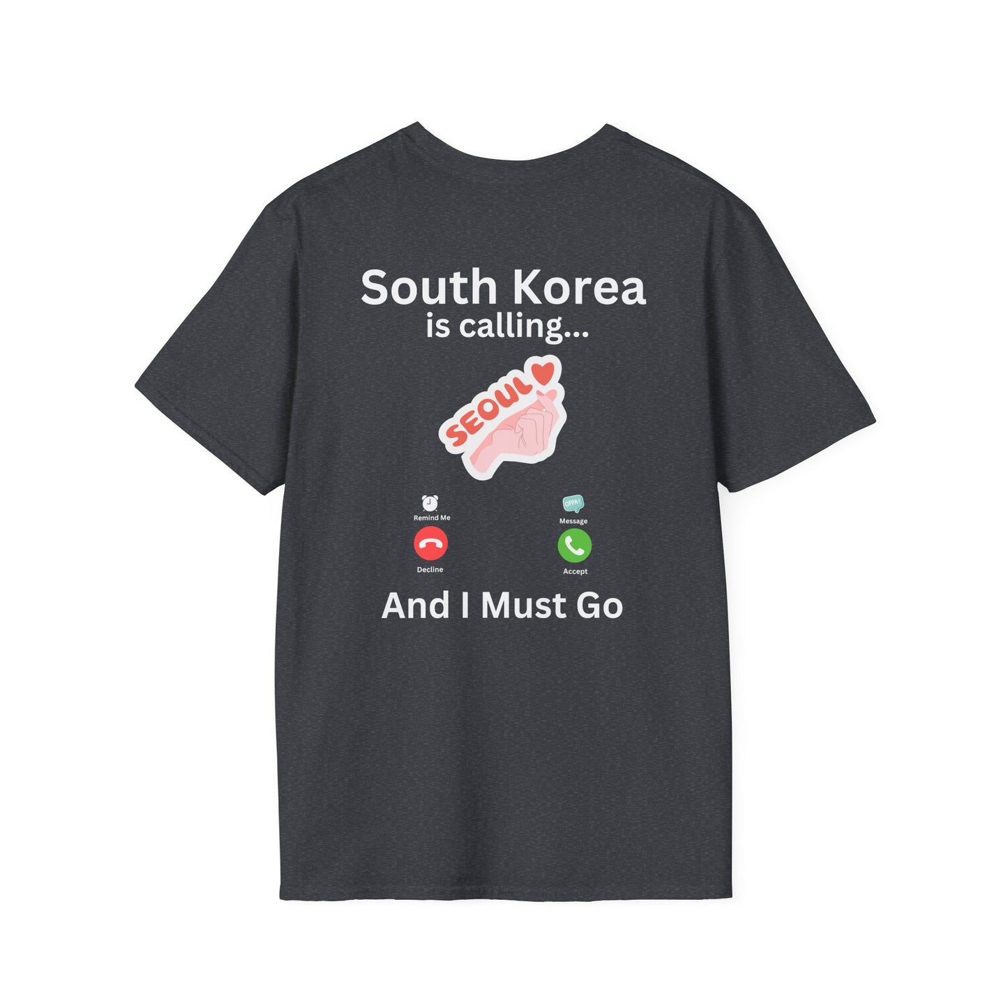 South Korea is Calling T-Shirt | Seoul Travel Tee | Front & Back Design | XS-5XL