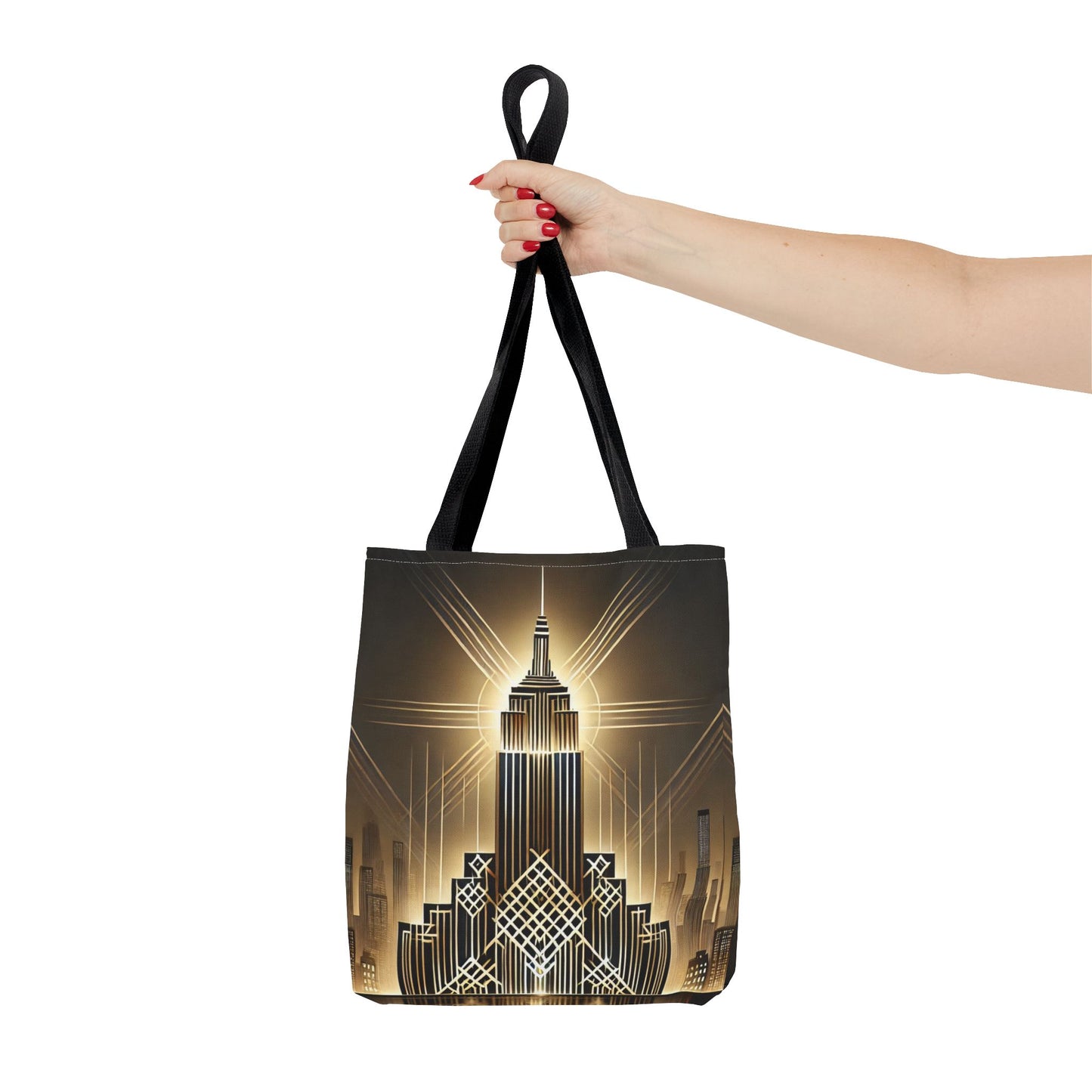 Art Deco Skyline Tote Bag | Golden City Design | Stylish and Practical Daily Accessory | Retro Chic Tote