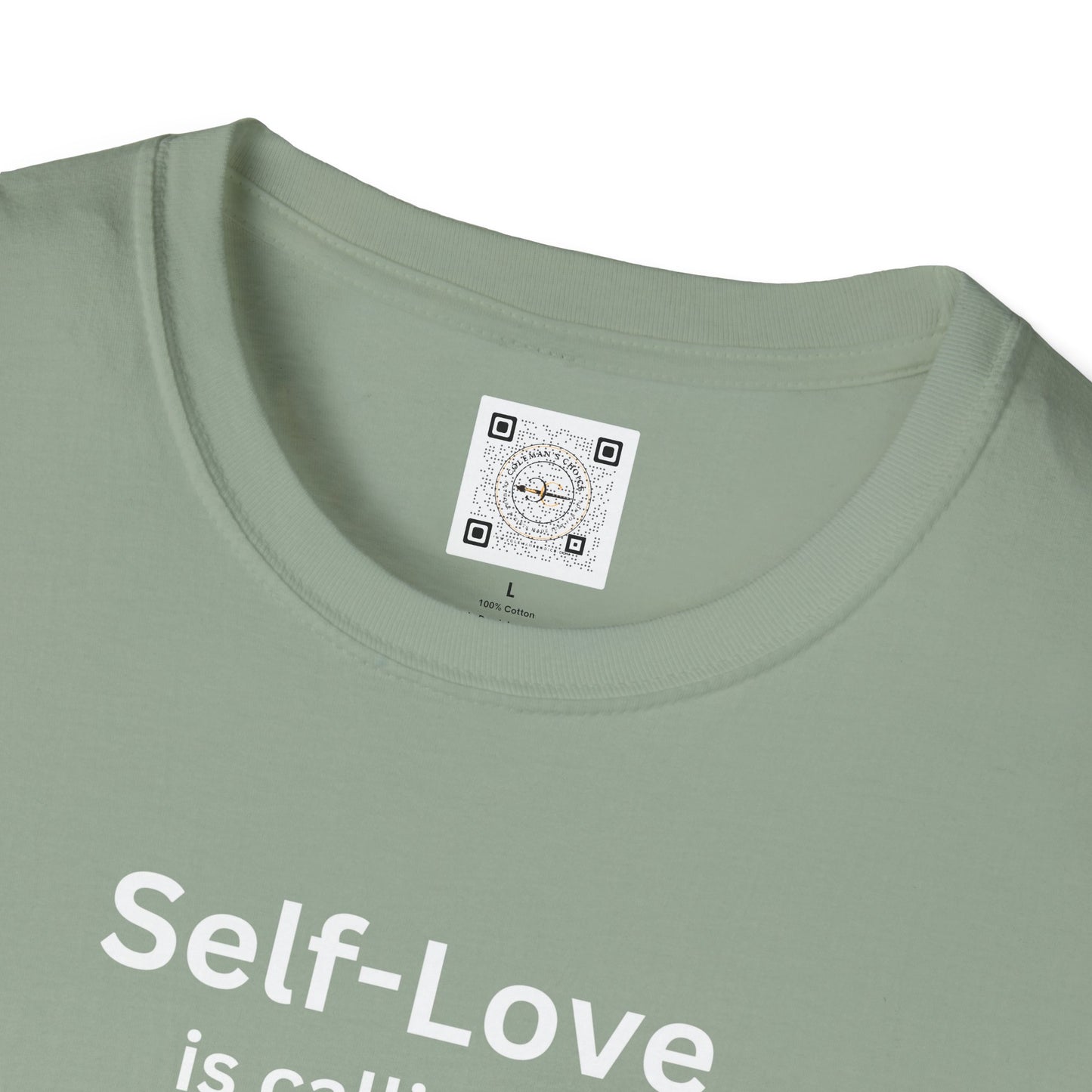 Self-Love is Calling... And I Must Embrace It Boho T-Shirt (With Back Message)