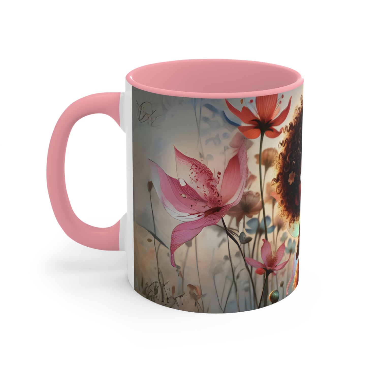 Sassy Fairy Coffee Mug | I Don’t Have the Energy to Pretend I Like You Today | Whimsical Afro Fairy Design | Funny Quote Mug | Gift for Coworkers | 11oz Mug