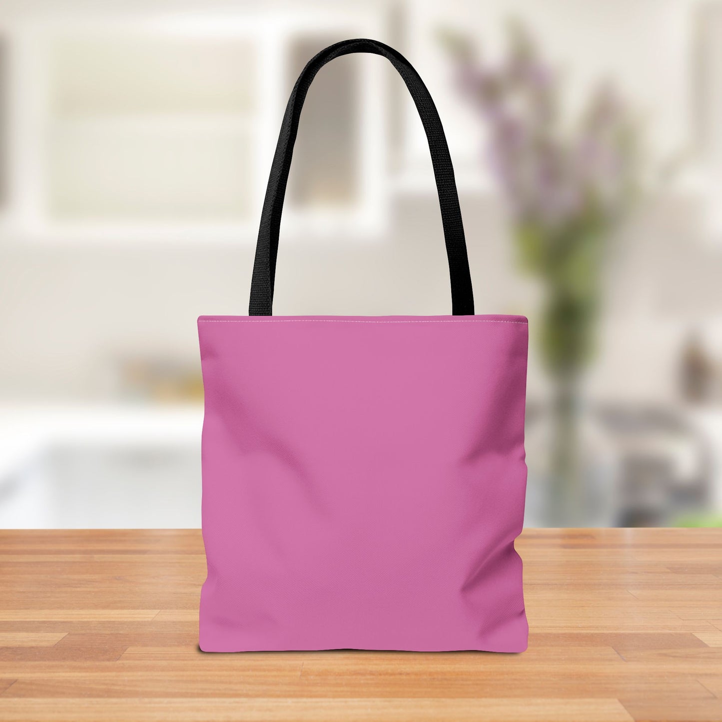 Back view of the tote bag with a plain design, showcasing the clean look.