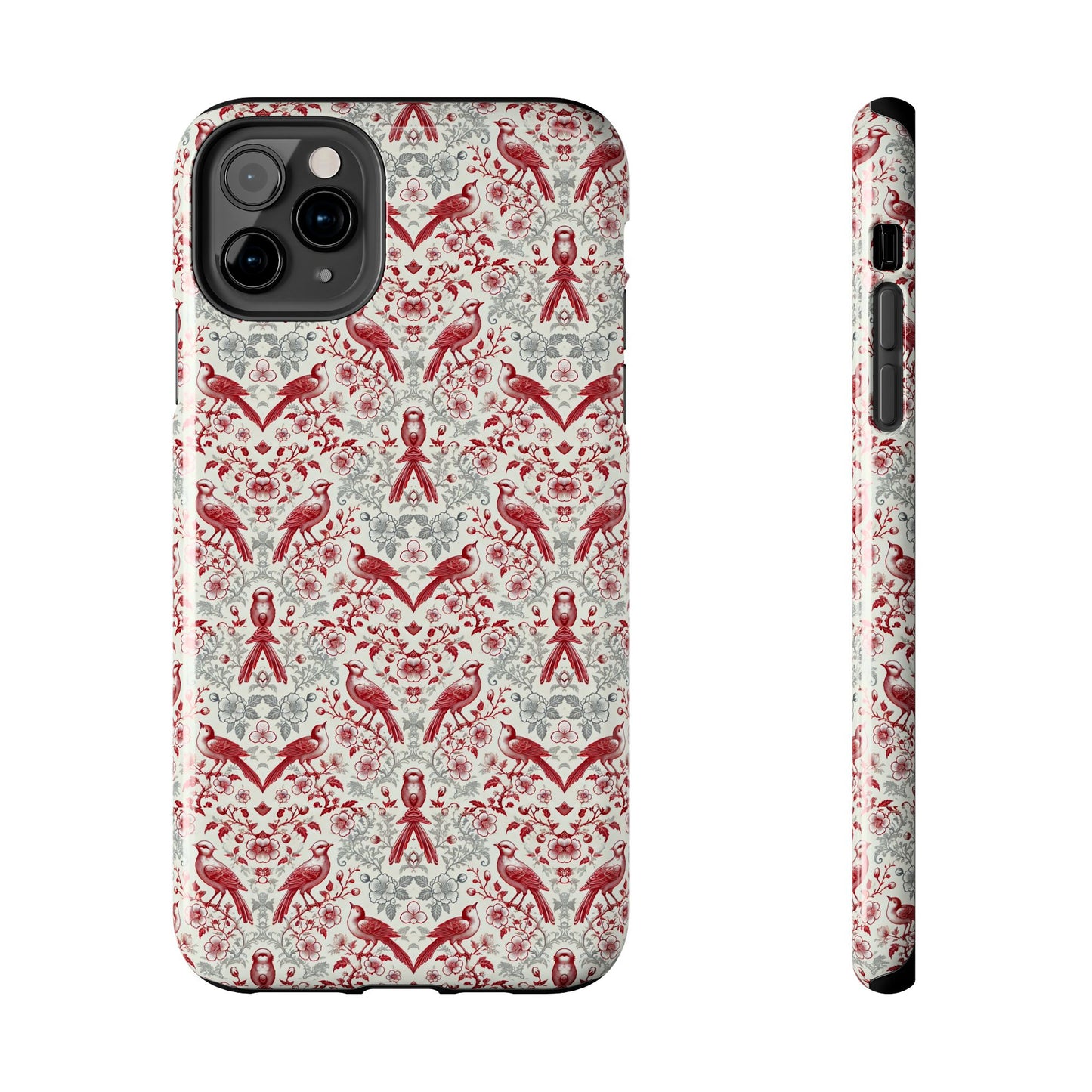 Vintage Bird & Floral Phone Case | Elegant Nature-Inspired iPhone & Samsung Case | Protective & Stylish Slim or Tough Case