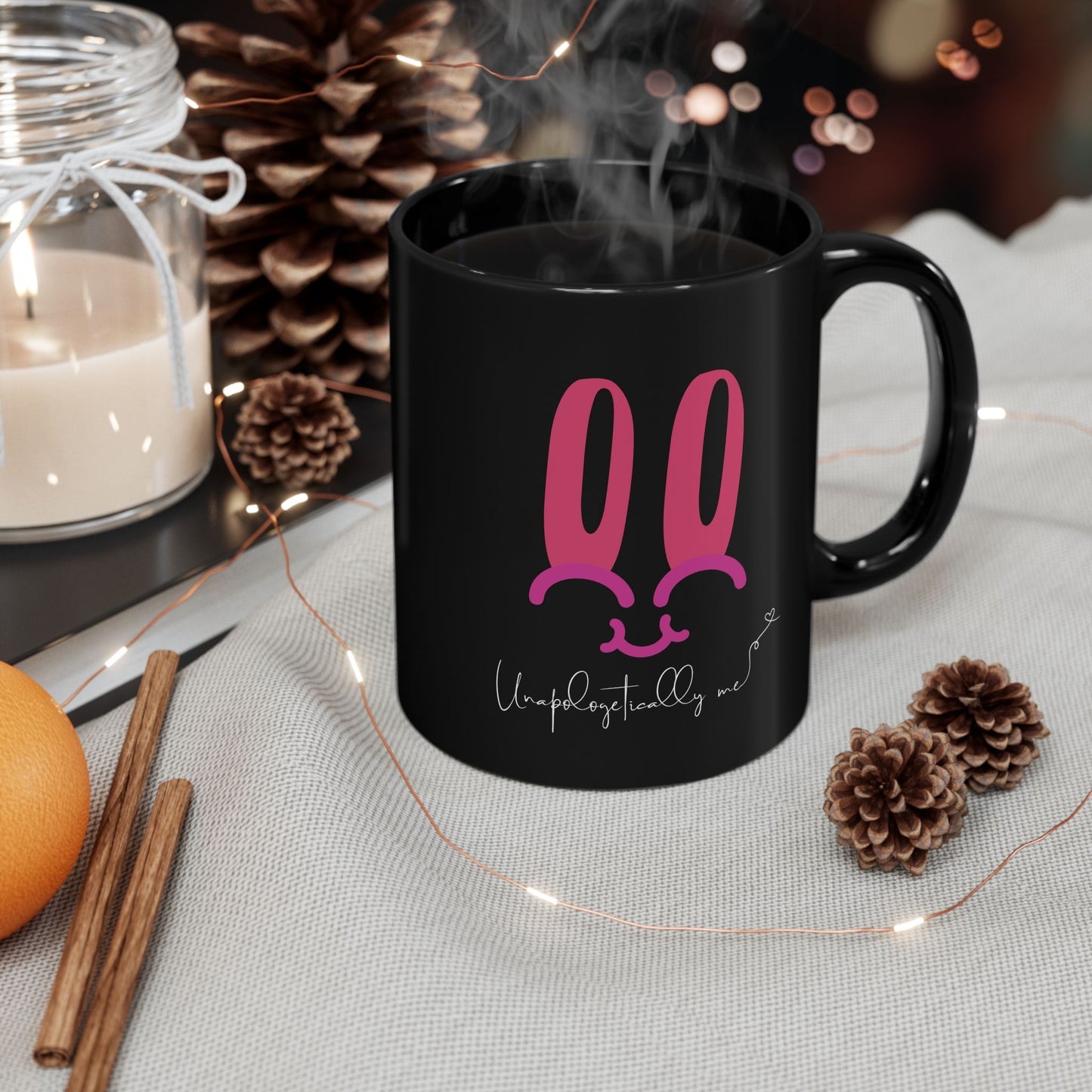"Unapologetically Me" Coffee Mug – Bunny Face & Worth Era Motivational Mug, 11oz & 15oz