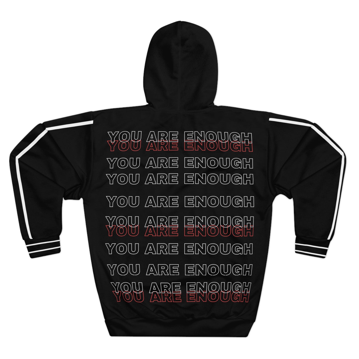 "You Are Enough" Motivational Hoodie with Unapologetically Me Bunny Design