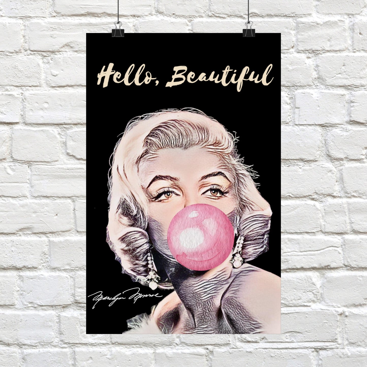 Marilyn Monroe Bubblegum Poster - Iconic and Playful Wall Art