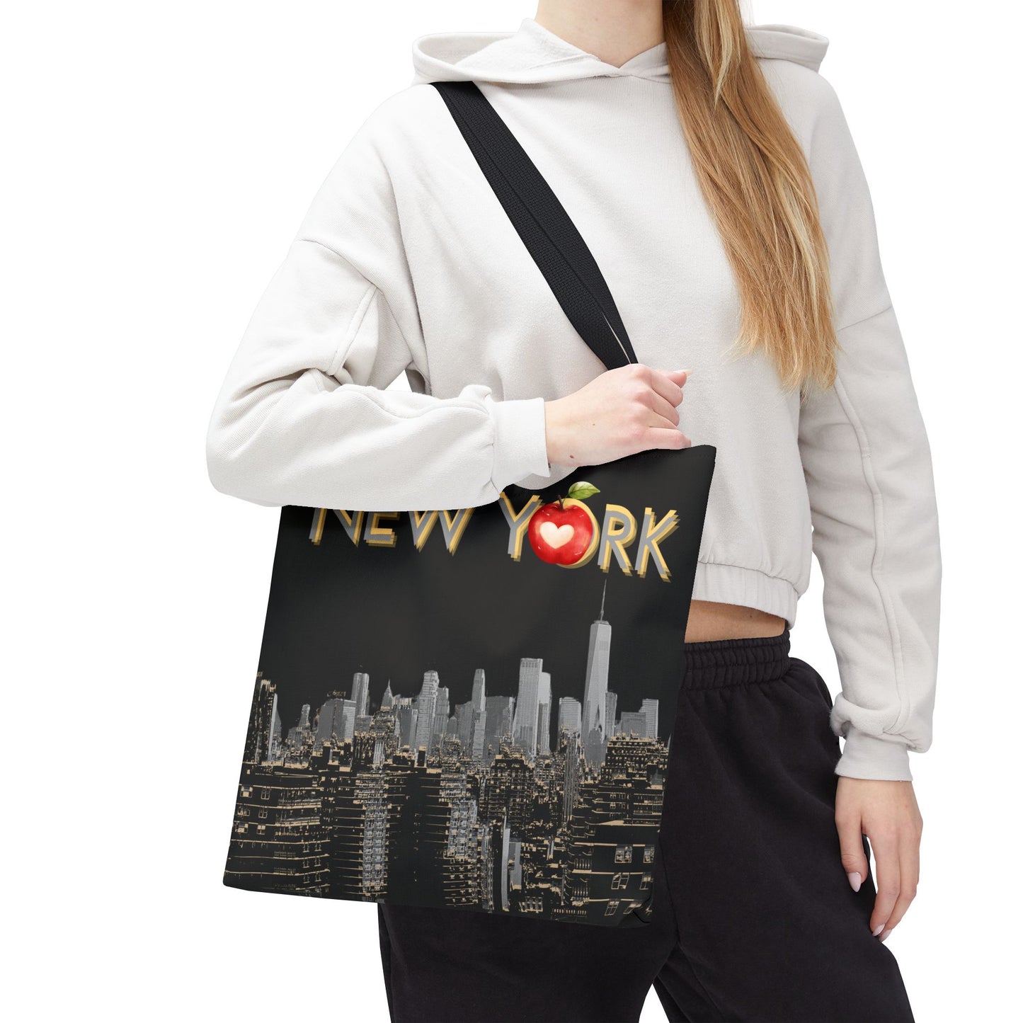 Lifestyle image of tote bag in use, showing functionality and style.