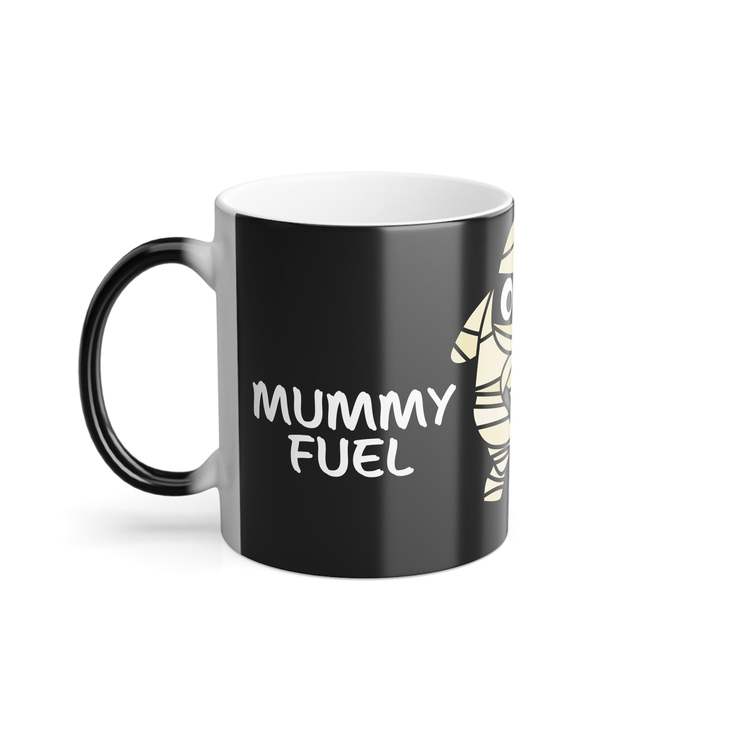 Heat-activated color-changing coffee mug