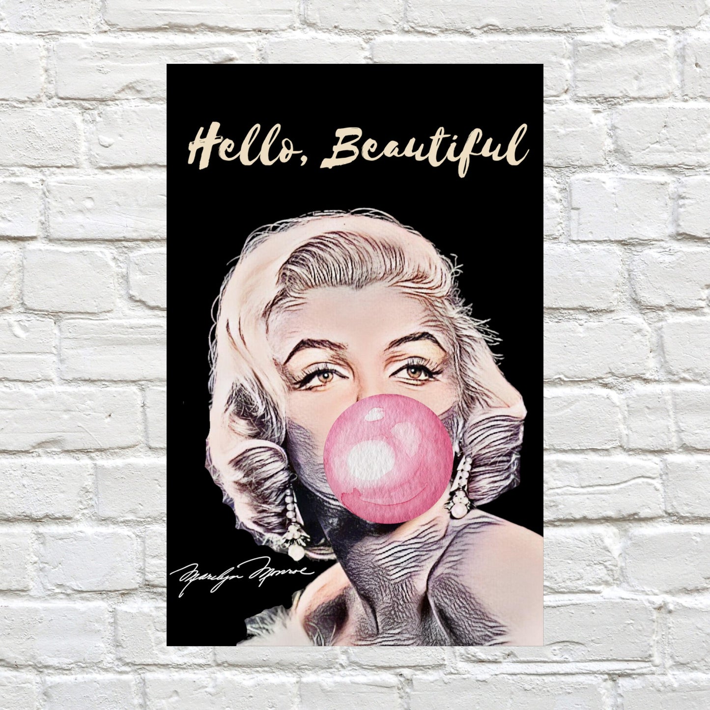 Marilyn Monroe Bubblegum Poster - Iconic and Playful Wall Art