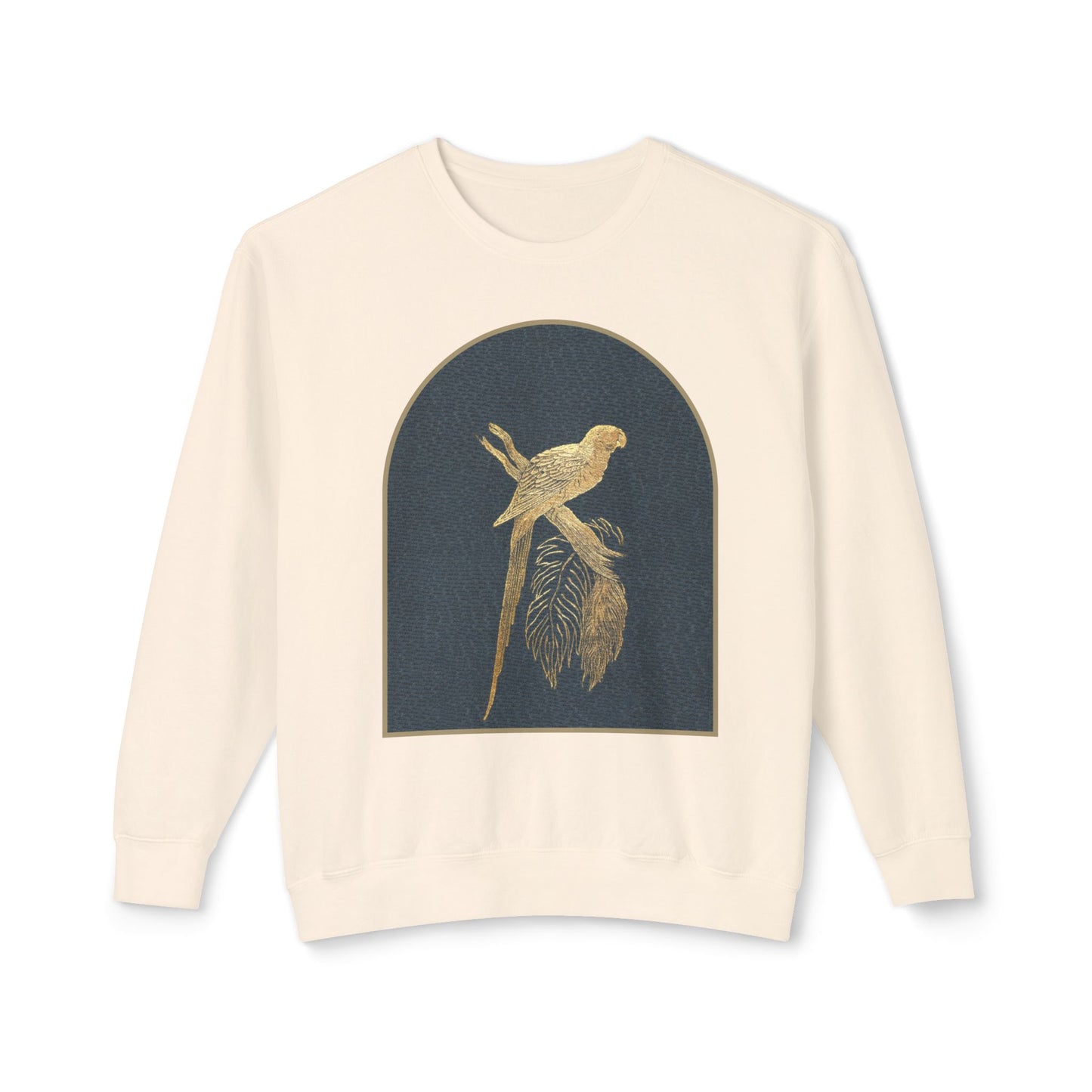 Elegant Gold Bird Sweatshirt – Unisex Crewneck with Timeless Design