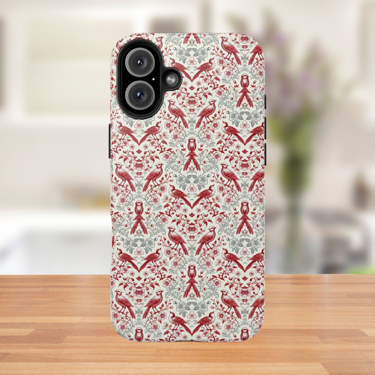 Vintage Bird & Floral Phone Case | Elegant Nature-Inspired iPhone & Samsung Case | Protective & Stylish Slim or Tough Case