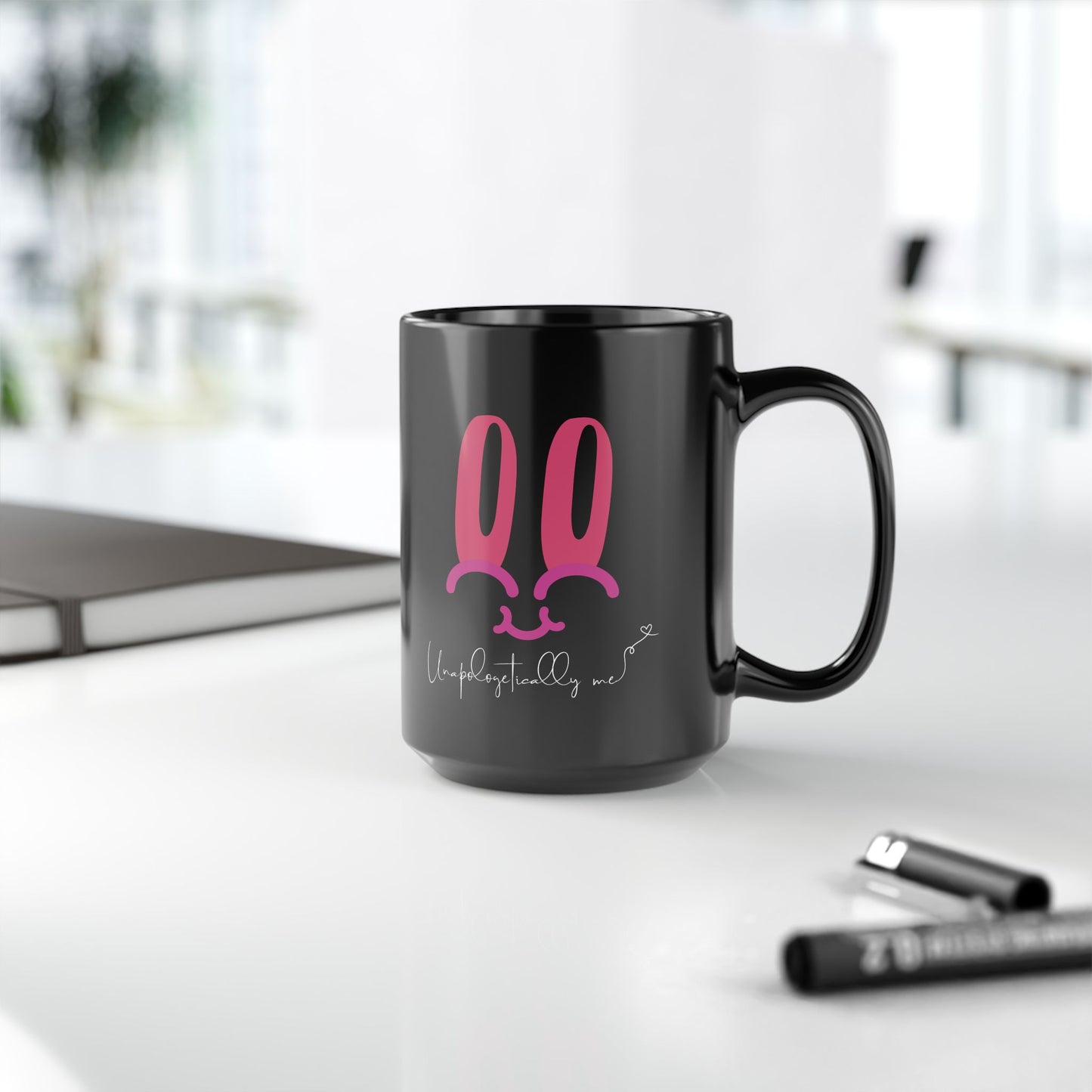 "Unapologetically Me" Coffee Mug – Bunny Face & Worth Era Motivational Mug, 11oz & 15oz