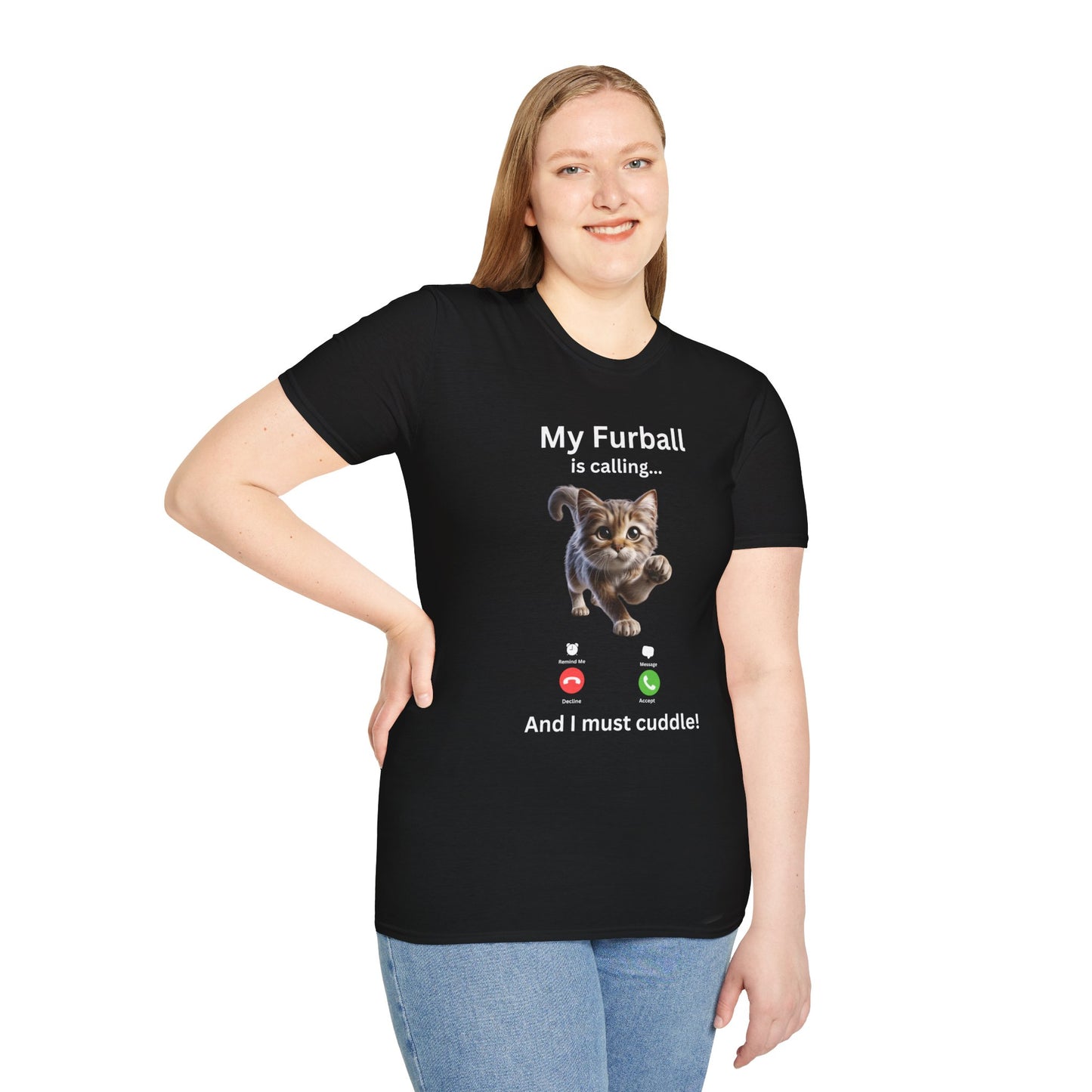Funny cat mom T-shirt featuring a cute kitten design