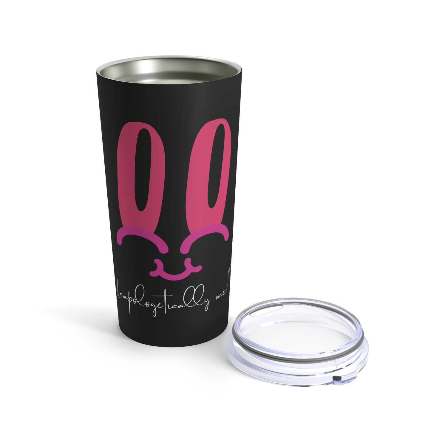 "Unapologetically Me" Bunny Face Stainless Steel Tumbler – 20oz Insulated Tumbler