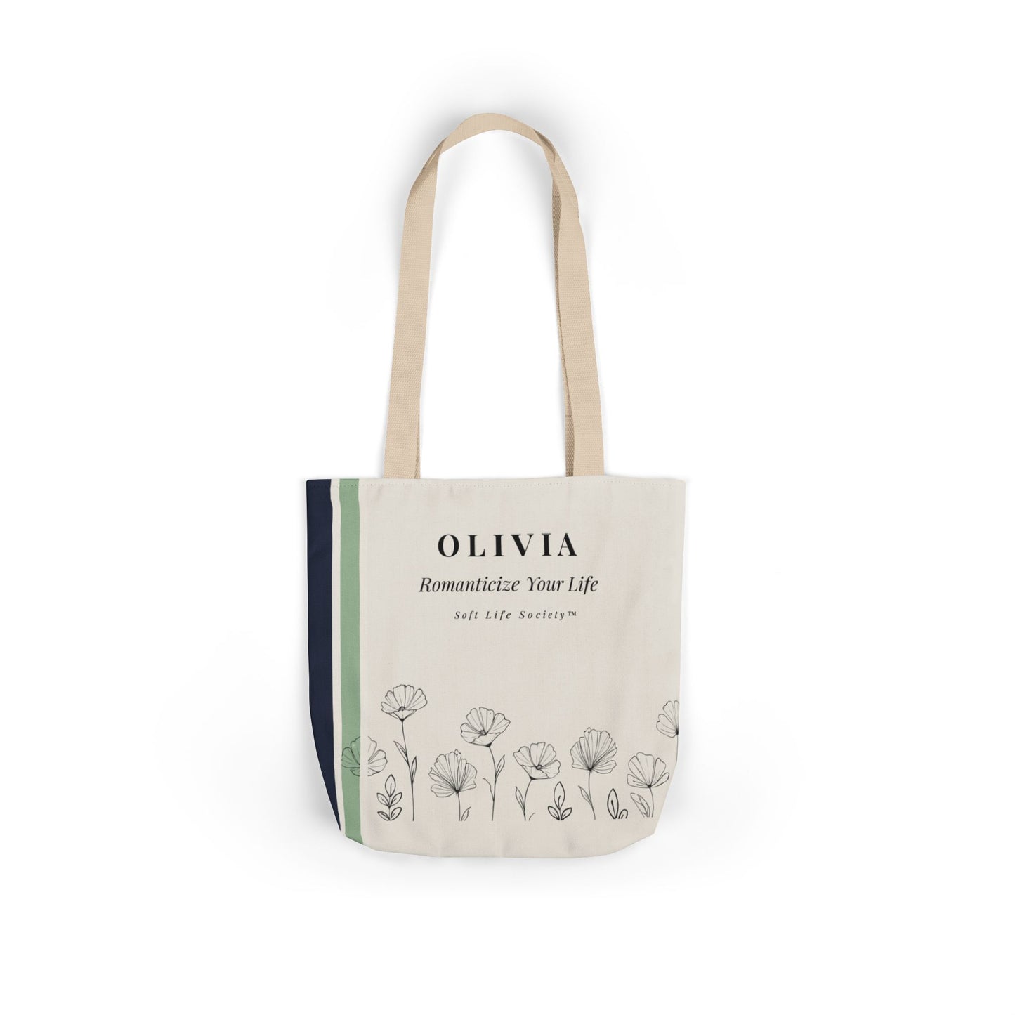 Soft Life Botanical Tote | Personalized Canvas