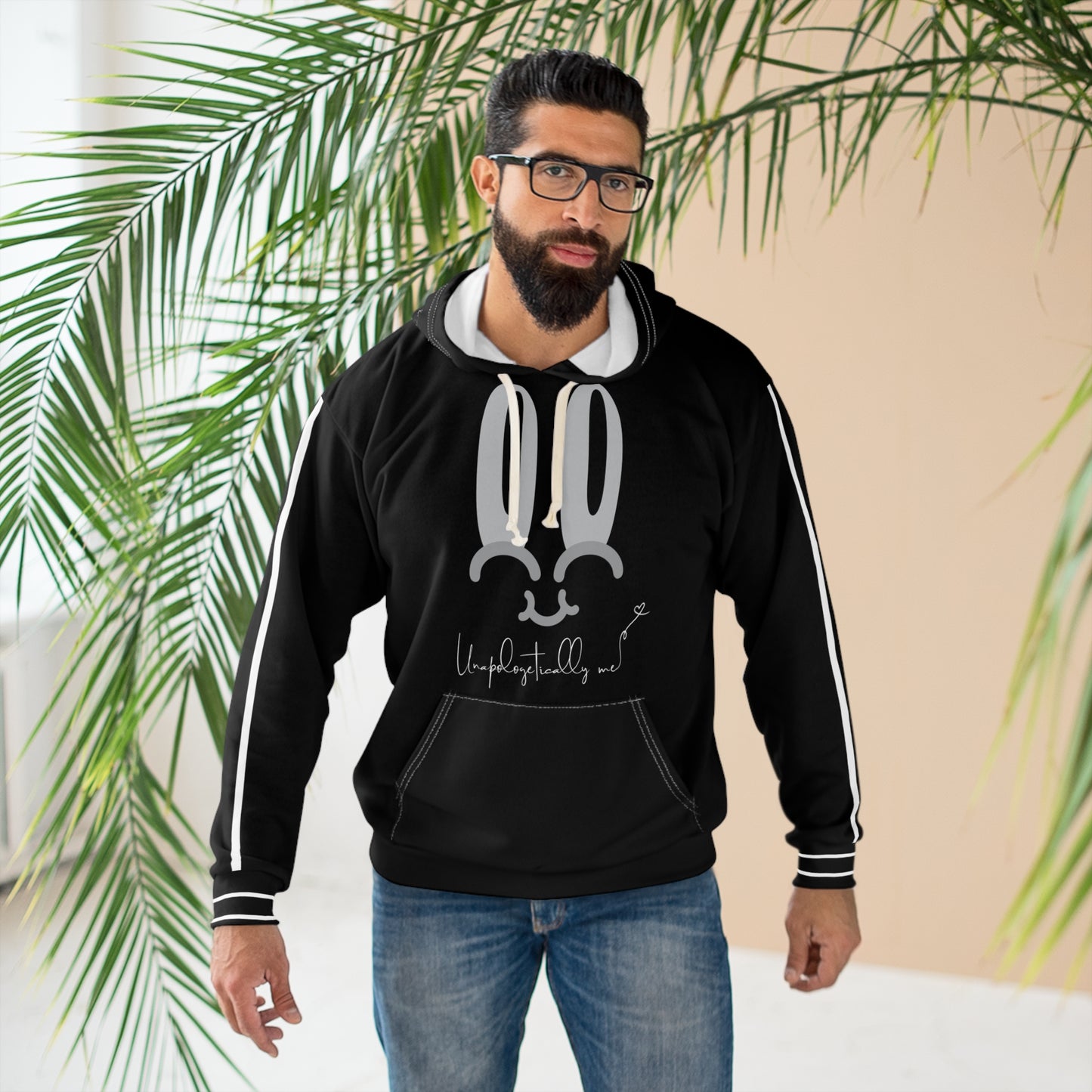 "You Are Enough" Motivational Hoodie with Unapologetically Me Bunny Design