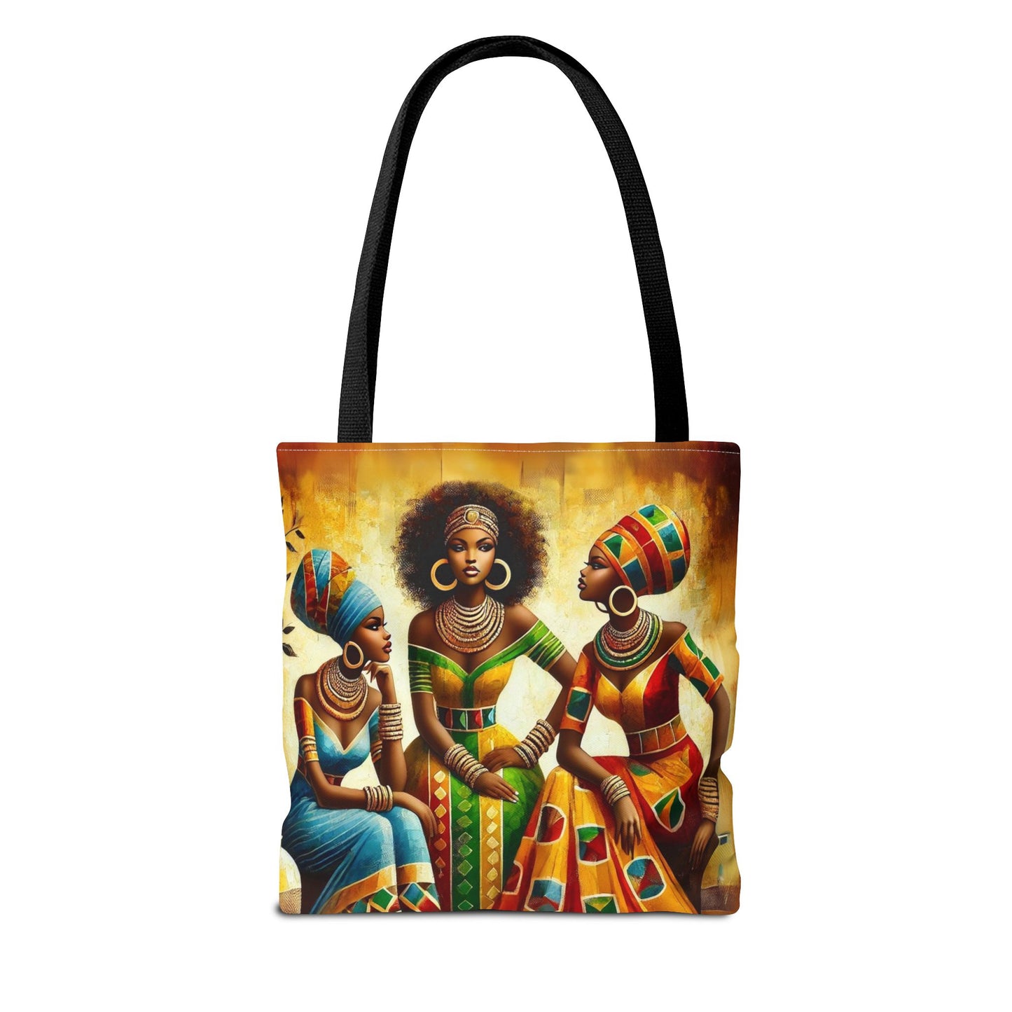 African Queens Tote Bag | Vibrant Tribal Fashion Design | Cultural Art Shoulder Bag | Bold and Colorful Everyday Tote