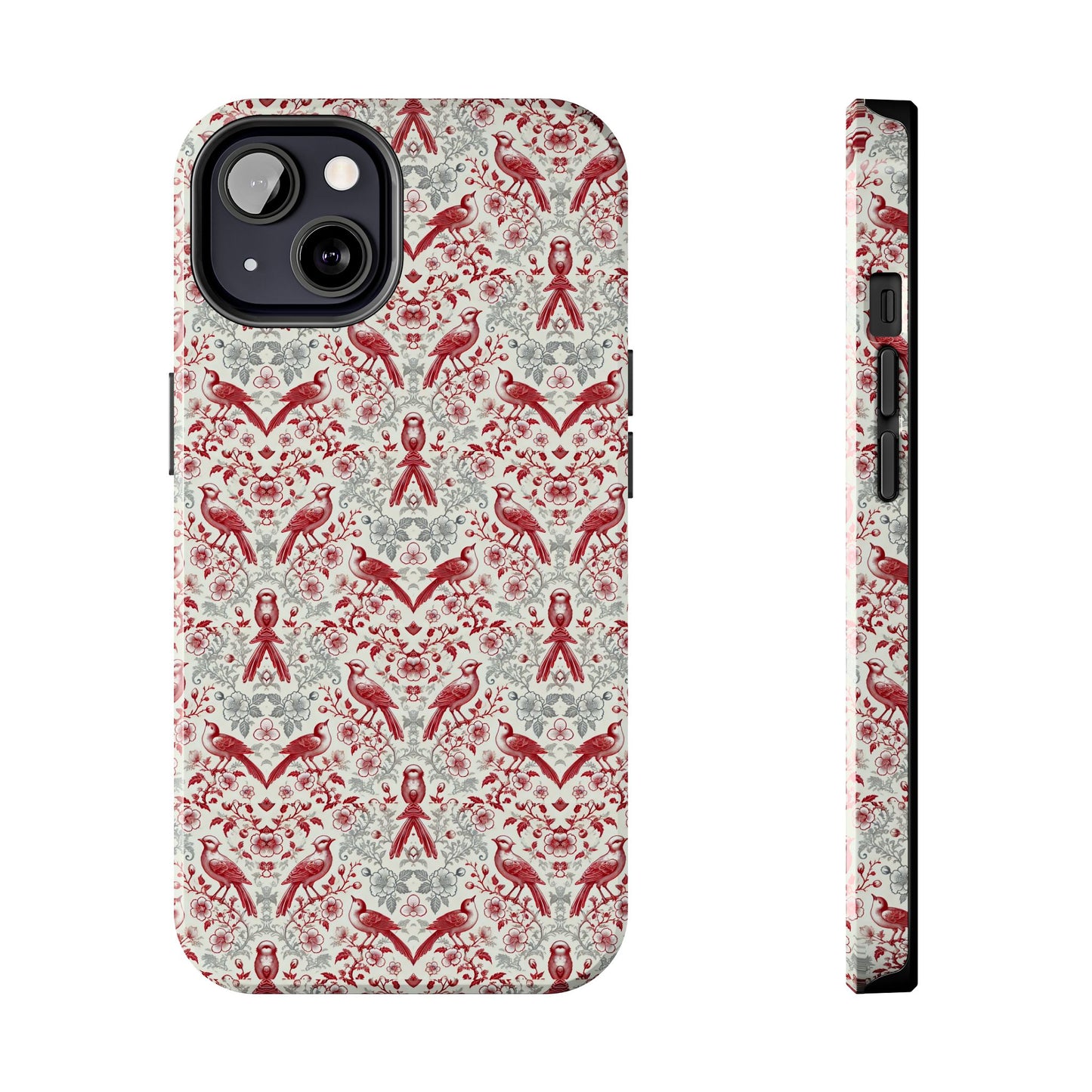 Vintage Bird & Floral Phone Case | Elegant Nature-Inspired iPhone & Samsung Case | Protective & Stylish Slim or Tough Case