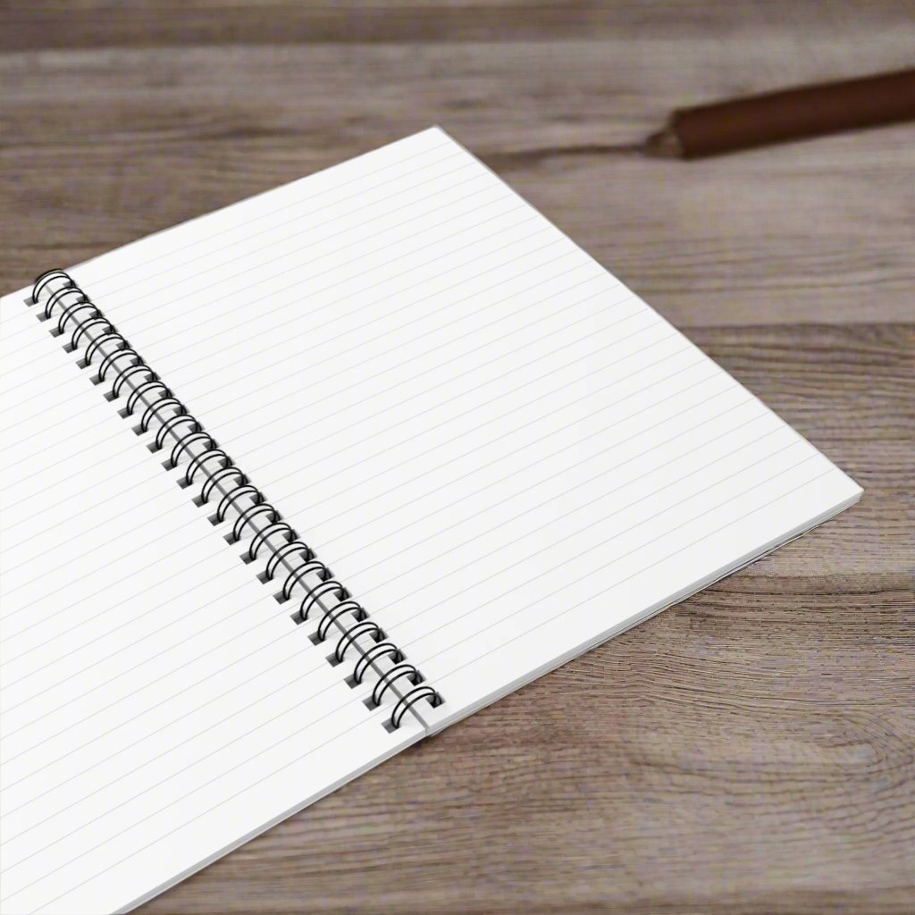 "Moonlit Elegance" Spiral Notebook | Artistic Journal with Floral Dress and Celestial Moon Design | Inspirational Stationery for Writers and Dreamers