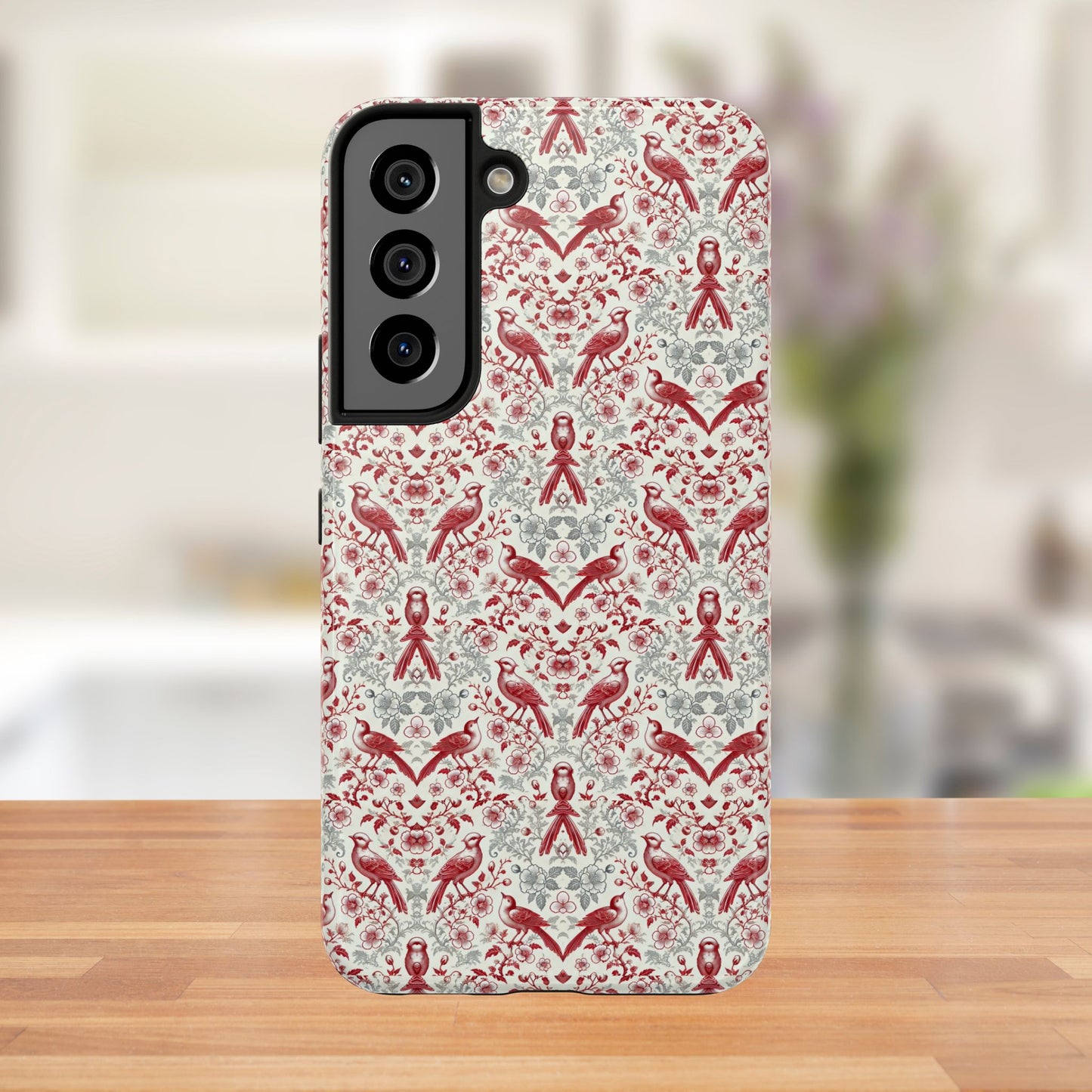 Vintage Bird & Floral Phone Case | Elegant Nature-Inspired iPhone & Samsung Case | Protective & Stylish Slim or Tough Case