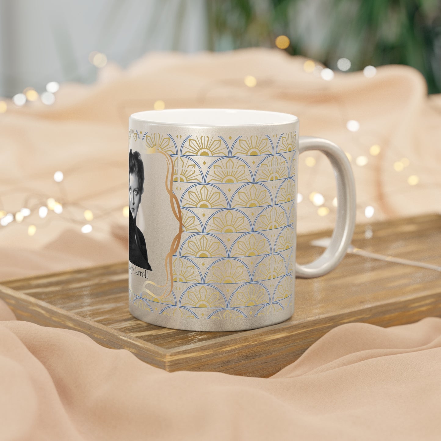 Nancy Carroll Metallic Coffee Mug - Hollywood Golden Years & Silver Screen Tribute