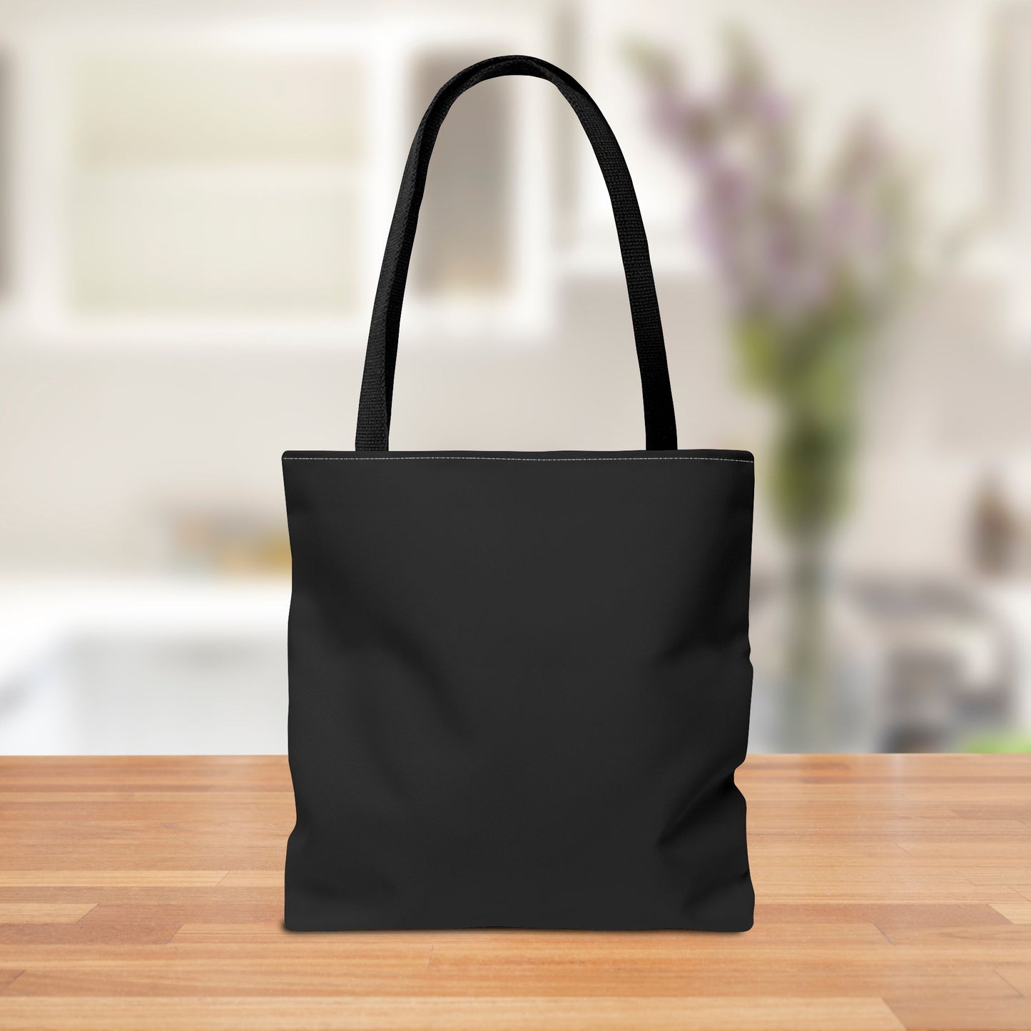 Back view of the Unapologetically Me tote bag in black