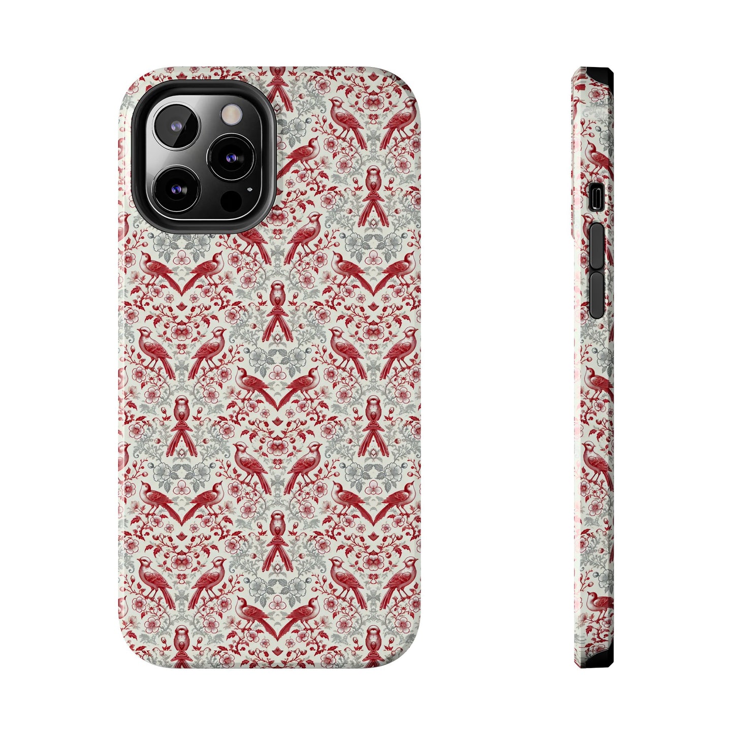 Vintage Bird & Floral Phone Case | Elegant Nature-Inspired iPhone & Samsung Case | Protective & Stylish Slim or Tough Case