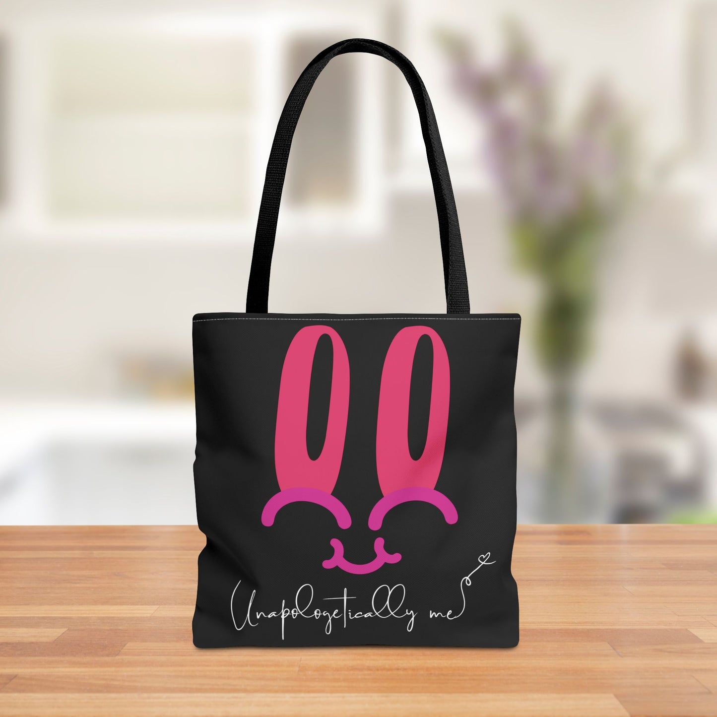 "Unapologetically Me" Bunny Face Tote Bag - Stylish and Fun!