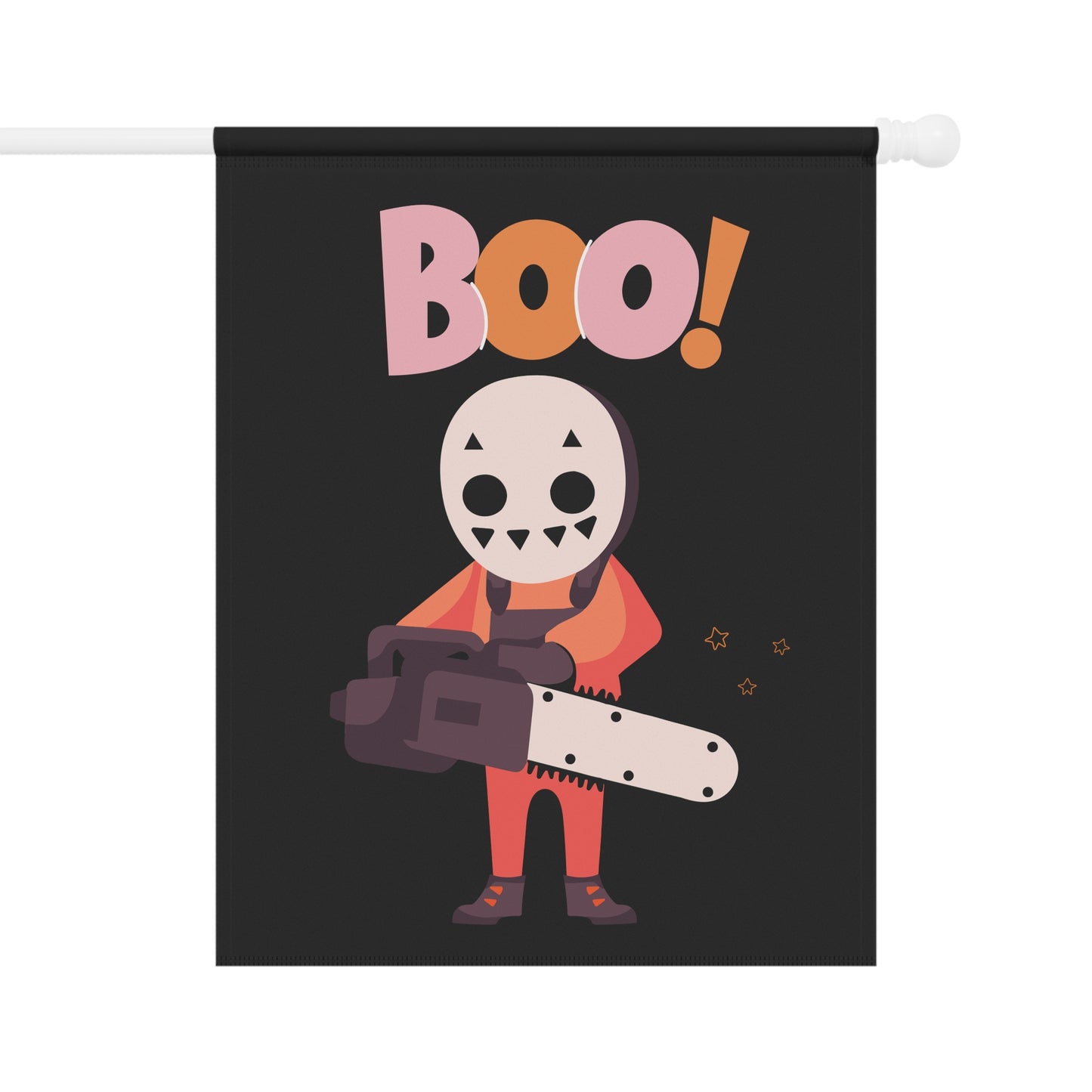 Boo! Halloween Garden Flag | 100% Poly Poplin-Canvas | Double-Sided Design