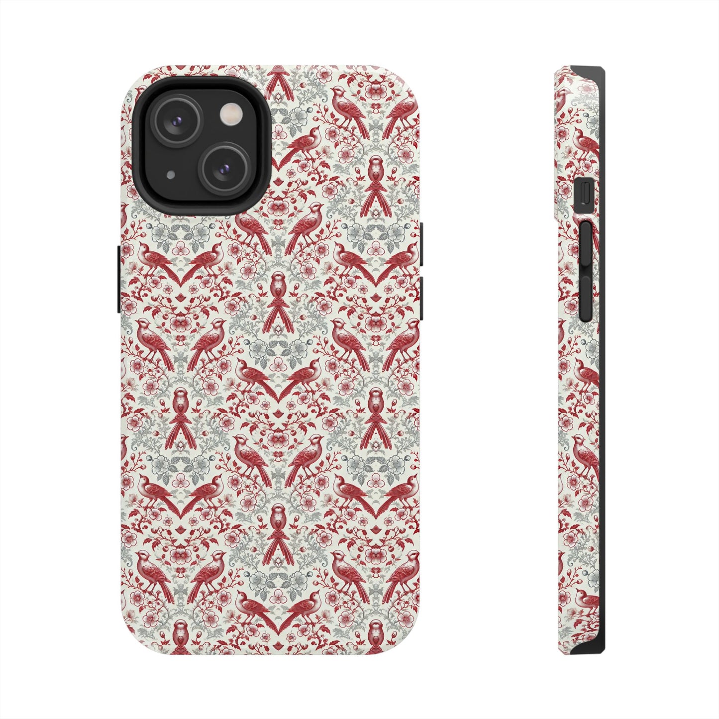 Vintage Bird & Floral Phone Case | Elegant Nature-Inspired iPhone & Samsung Case | Protective & Stylish Slim or Tough Case